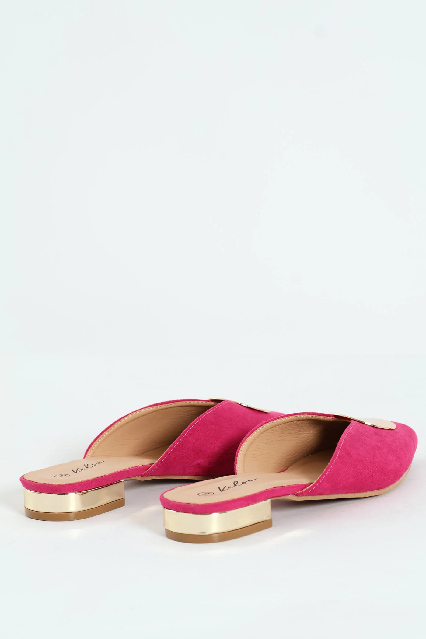 Push In Mule Gold Trim - Cerise - Image 5