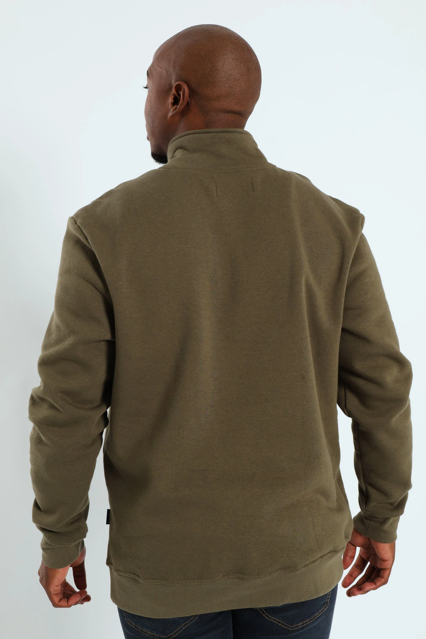 Quarter Zip Fleece Sweat Top - Fatigue - Image 3
