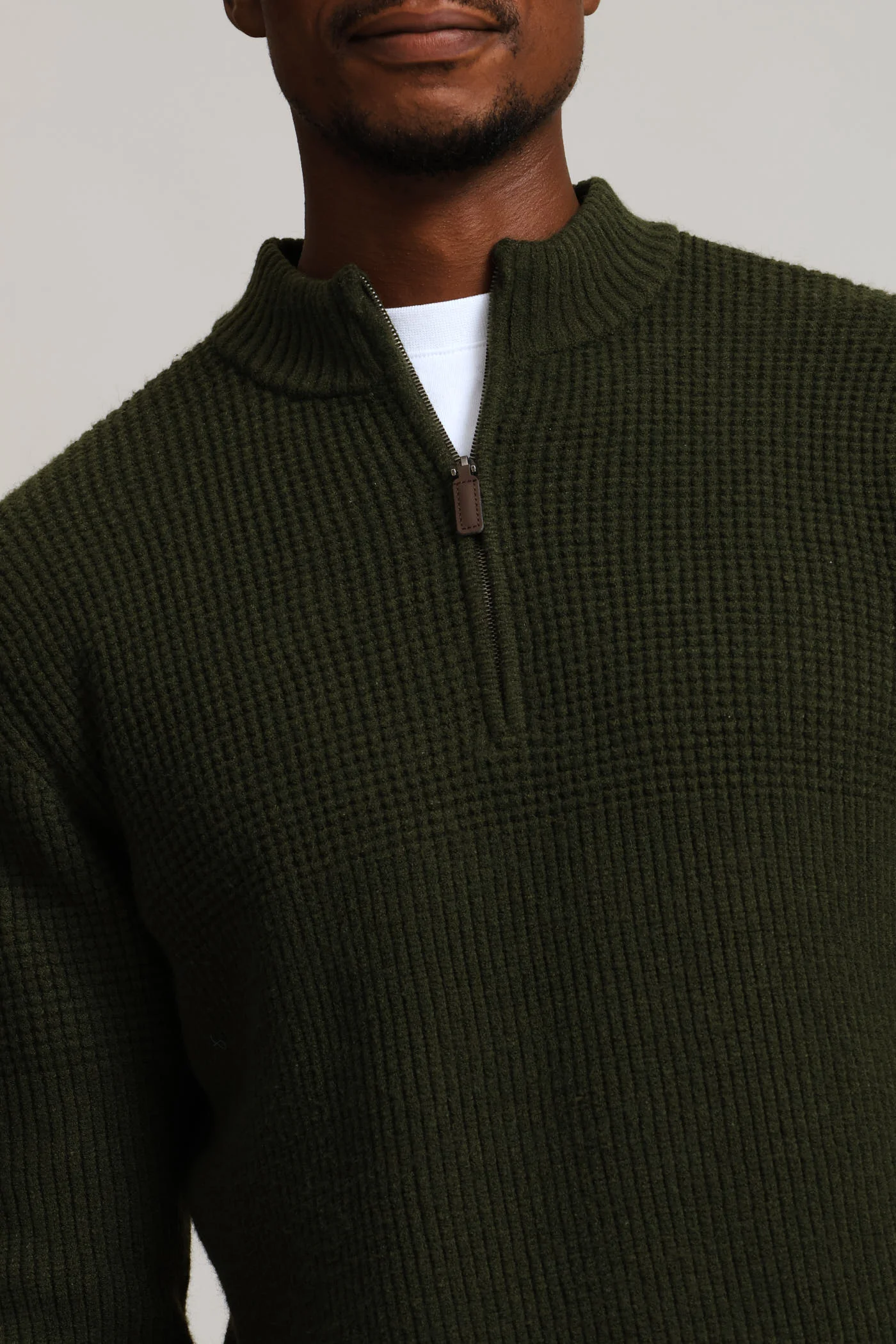 Quarter Zip Knitwear - Fatigue - Image 2