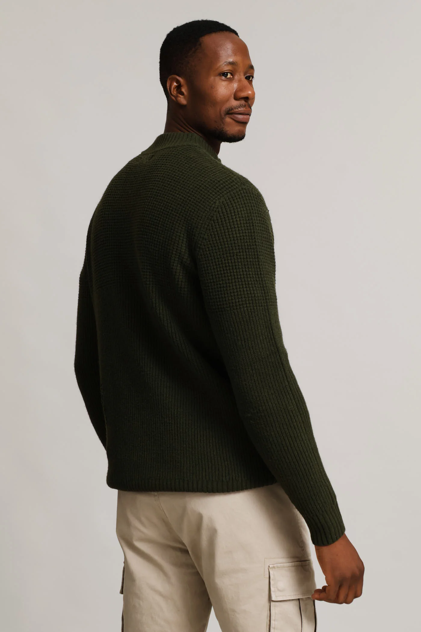 Quarter Zip Knitwear - Fatigue - Image 6