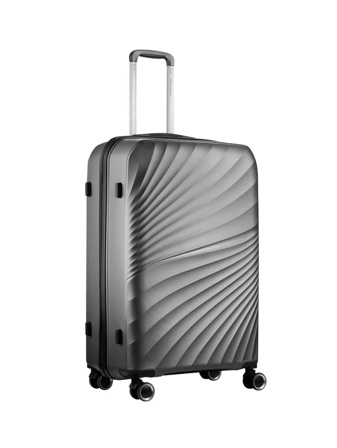 Quartz PP 4-Wheels Spinner Luggage - Silver - Image 3