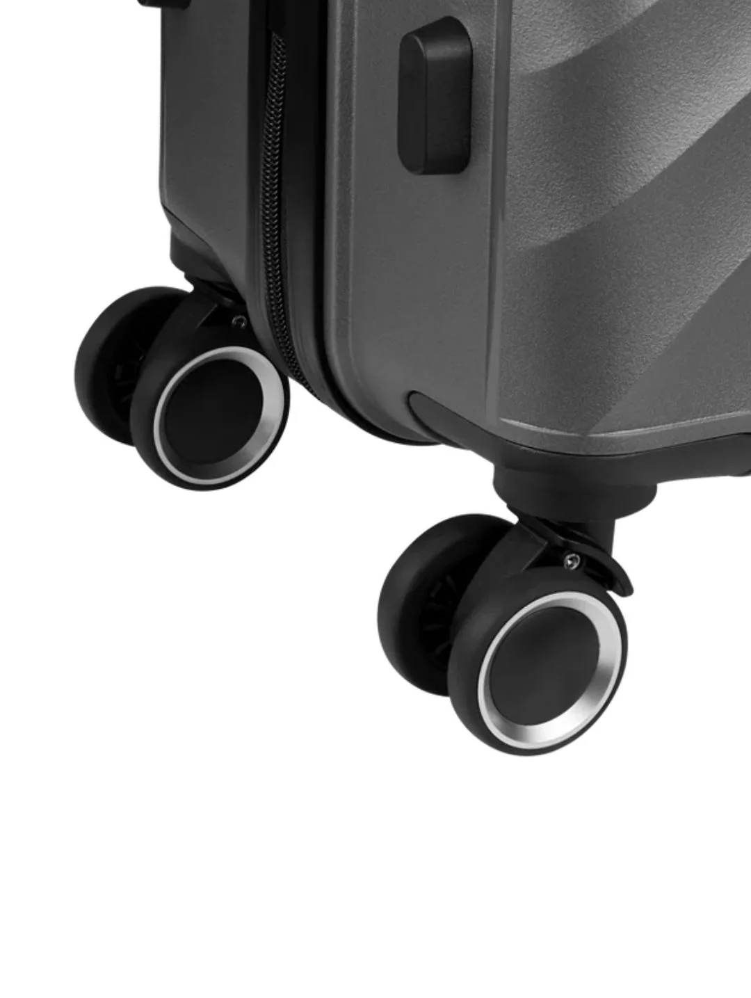 Quartz PP 4-Wheels Spinner Luggage - Silver - Image 8