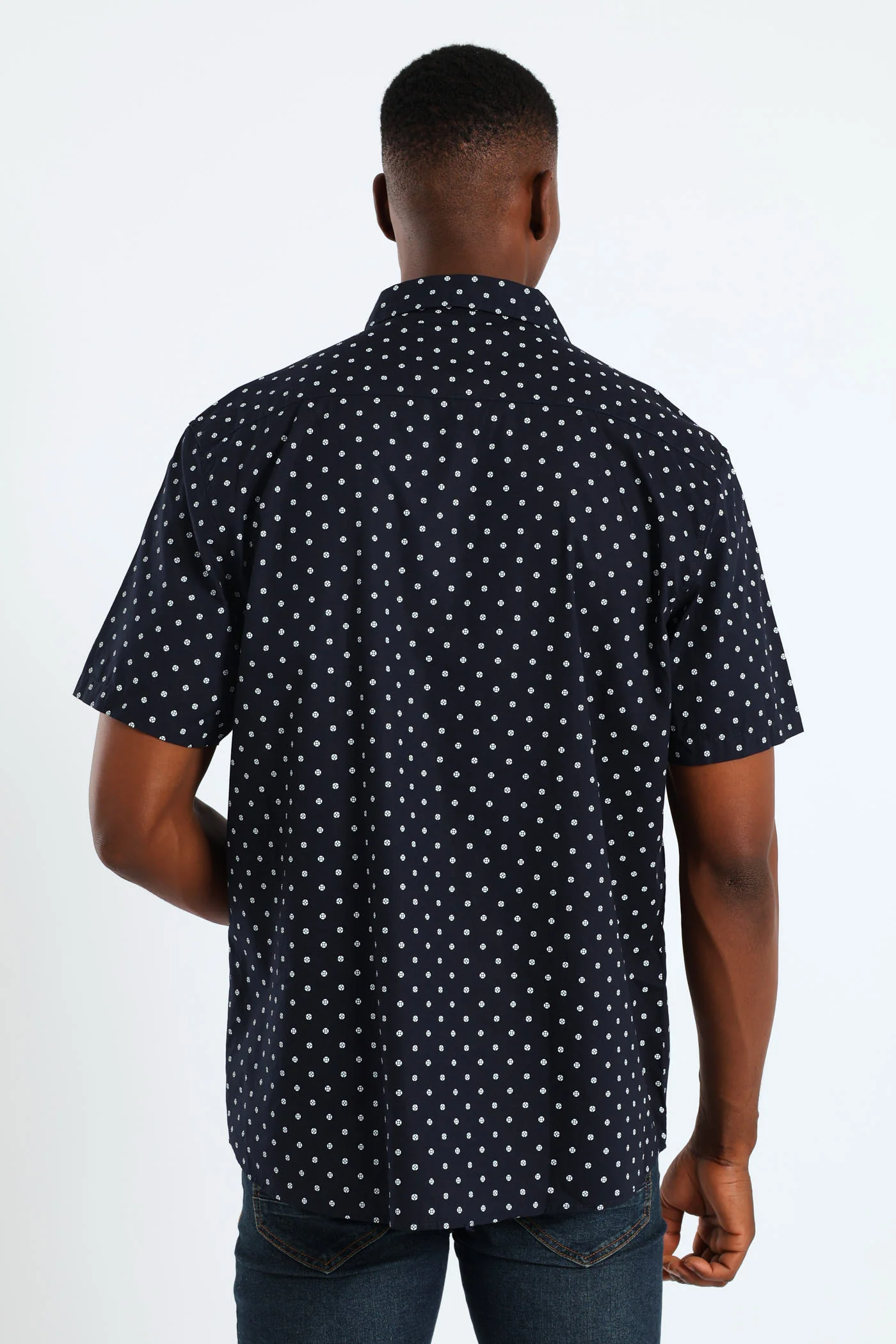 Quatro Dot Regular Shirt - Navy - Image 4