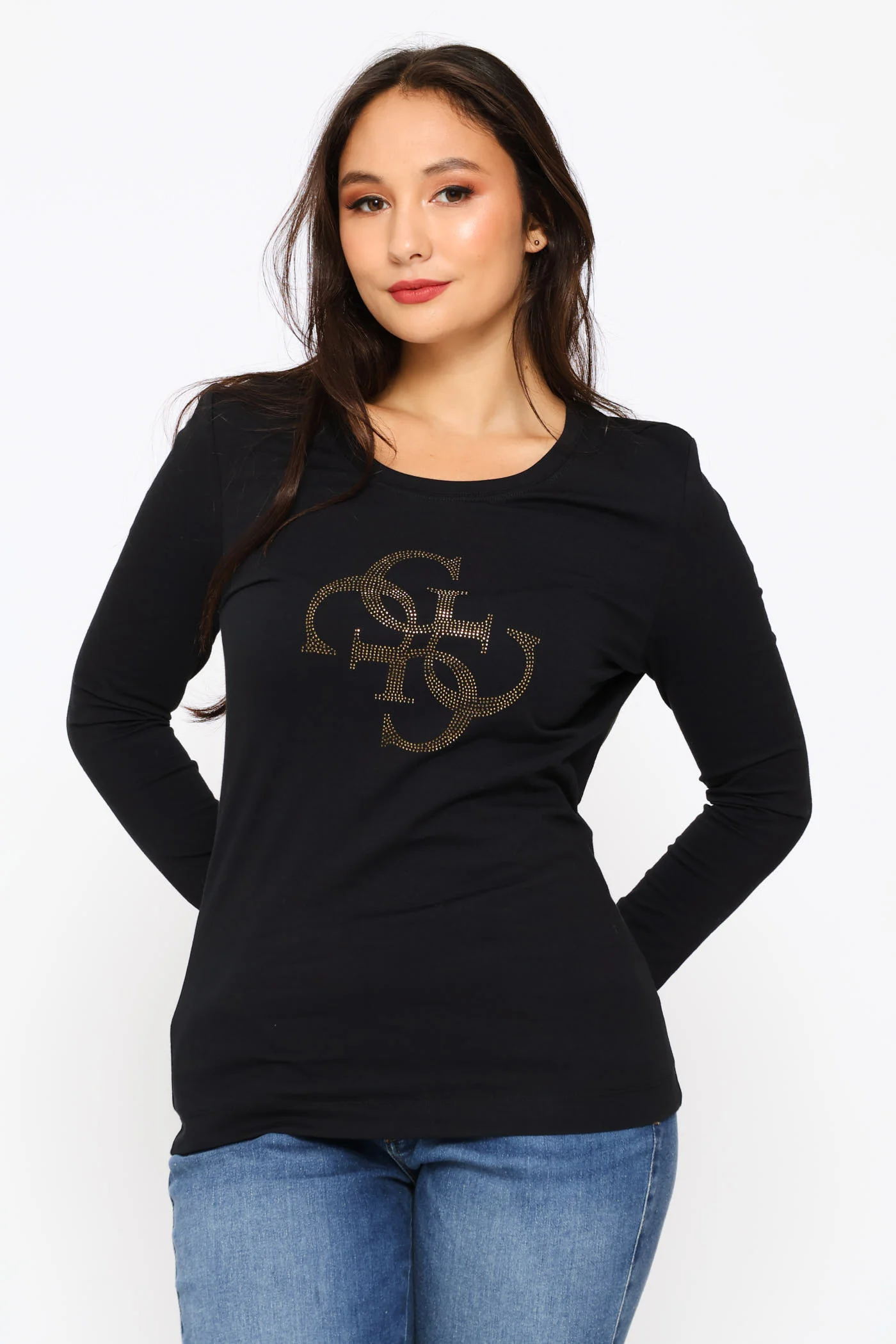Quattro G Long Sleeve Top - Black - Image 3