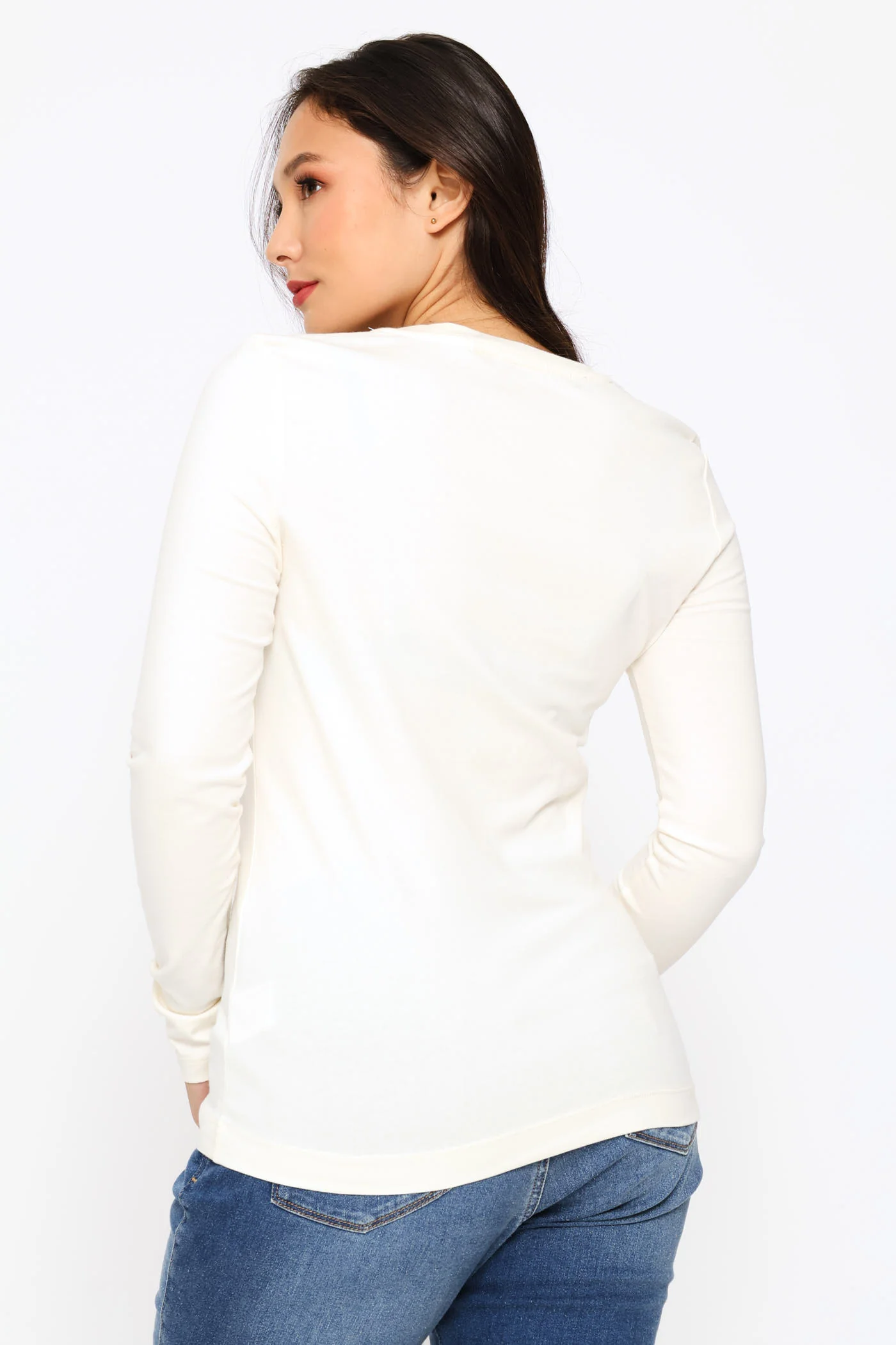 Quattro G Long Sleeve Top - White - Image 4