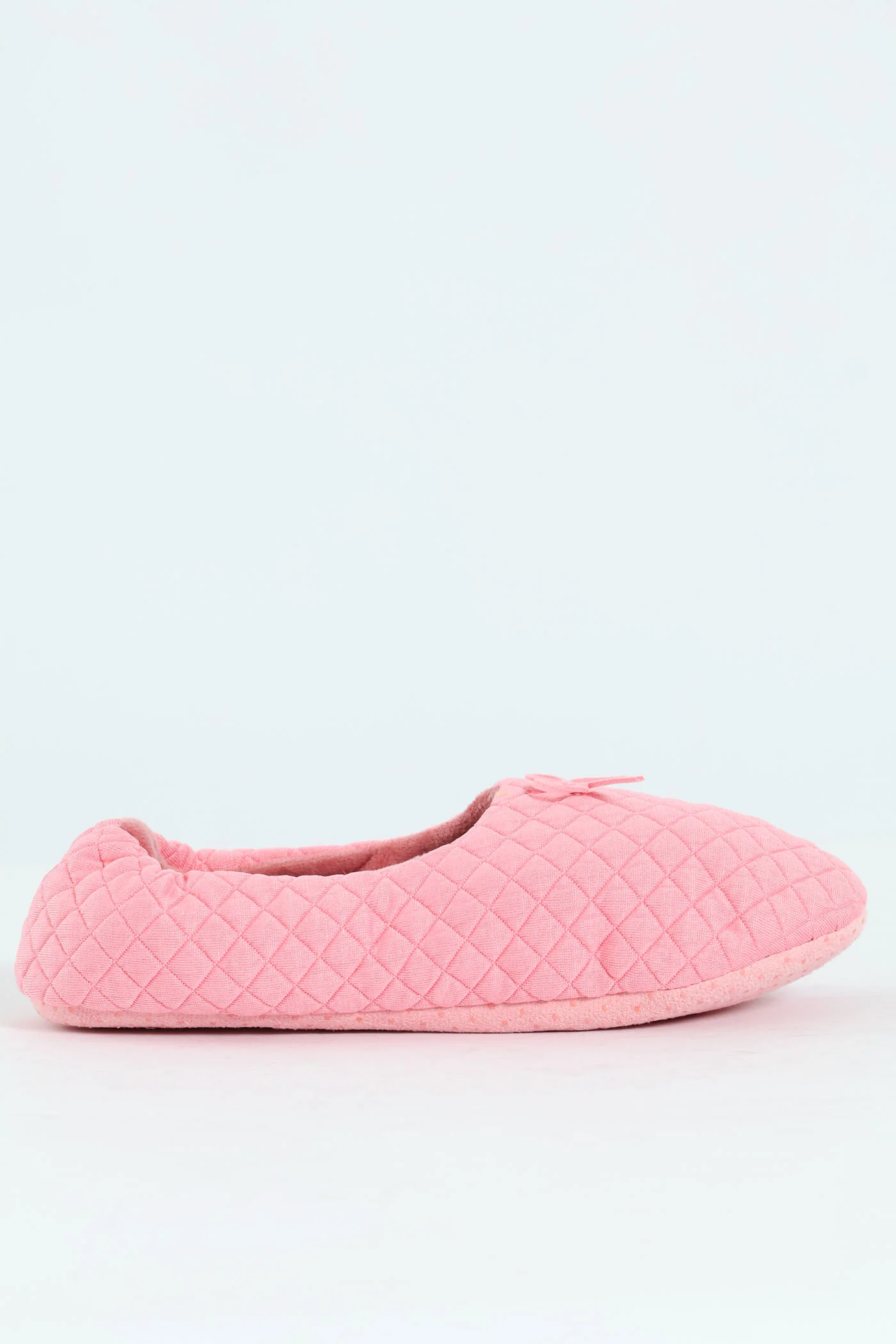 Quilted Ballerina Slipper Sock - Pink - Image 4