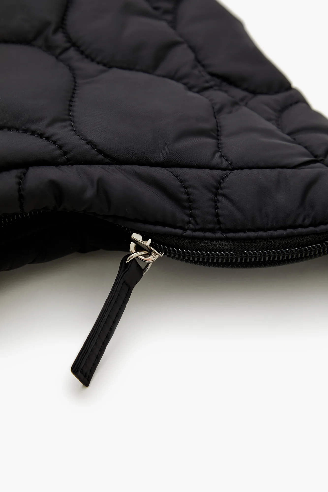 Quilted Tote Bag - Black - Image 3