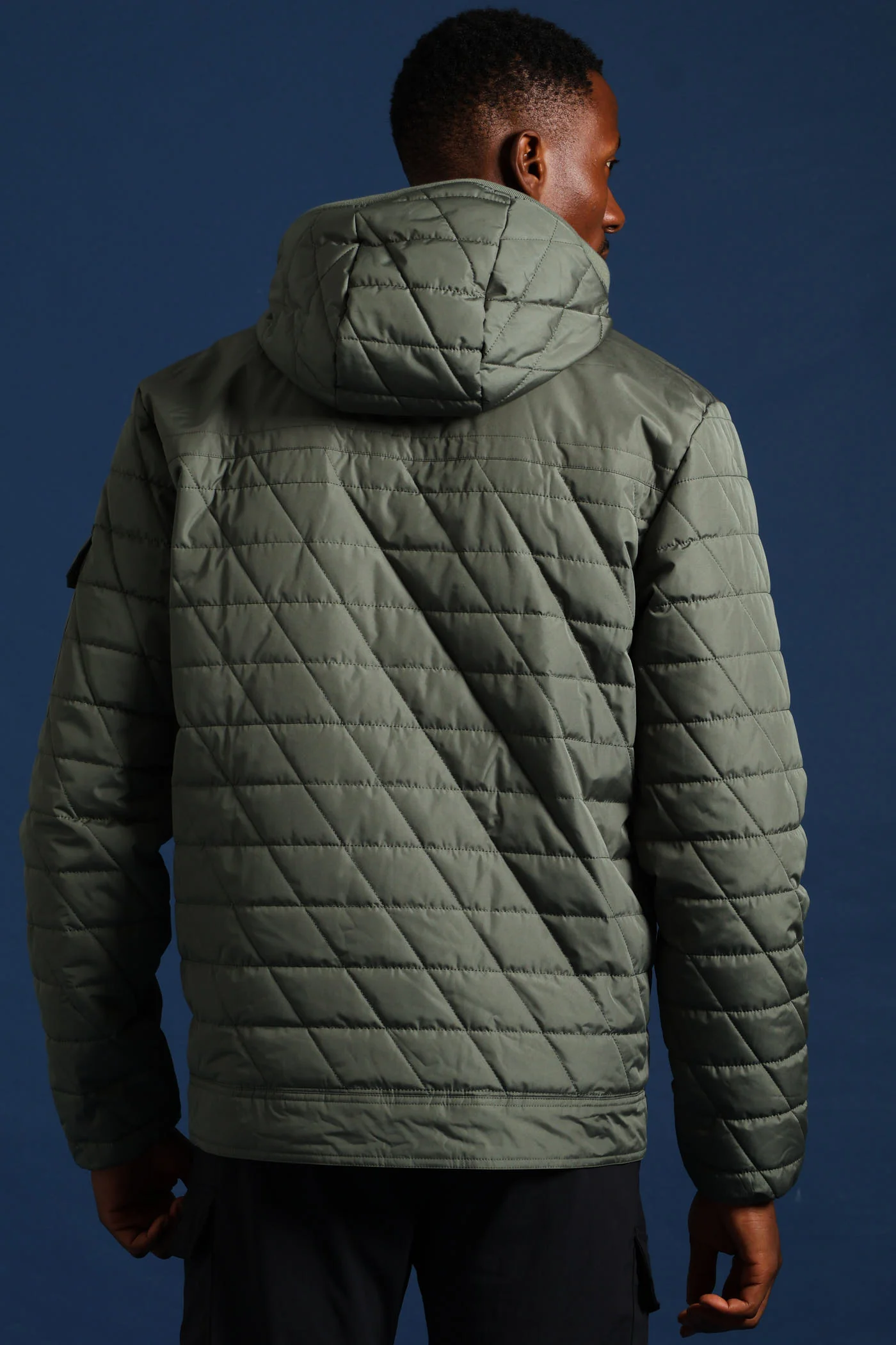 Quilted Utility Jacket - Fatigue - Image 3