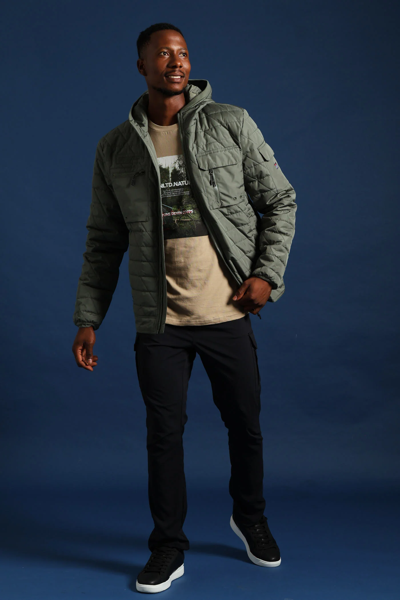 Quilted Utility Jacket - Fatigue - Image 8