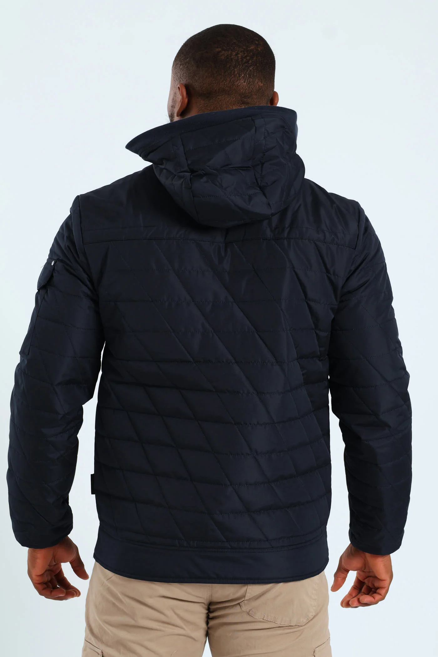 Quilted Utility Jacket - Navy - Image 3