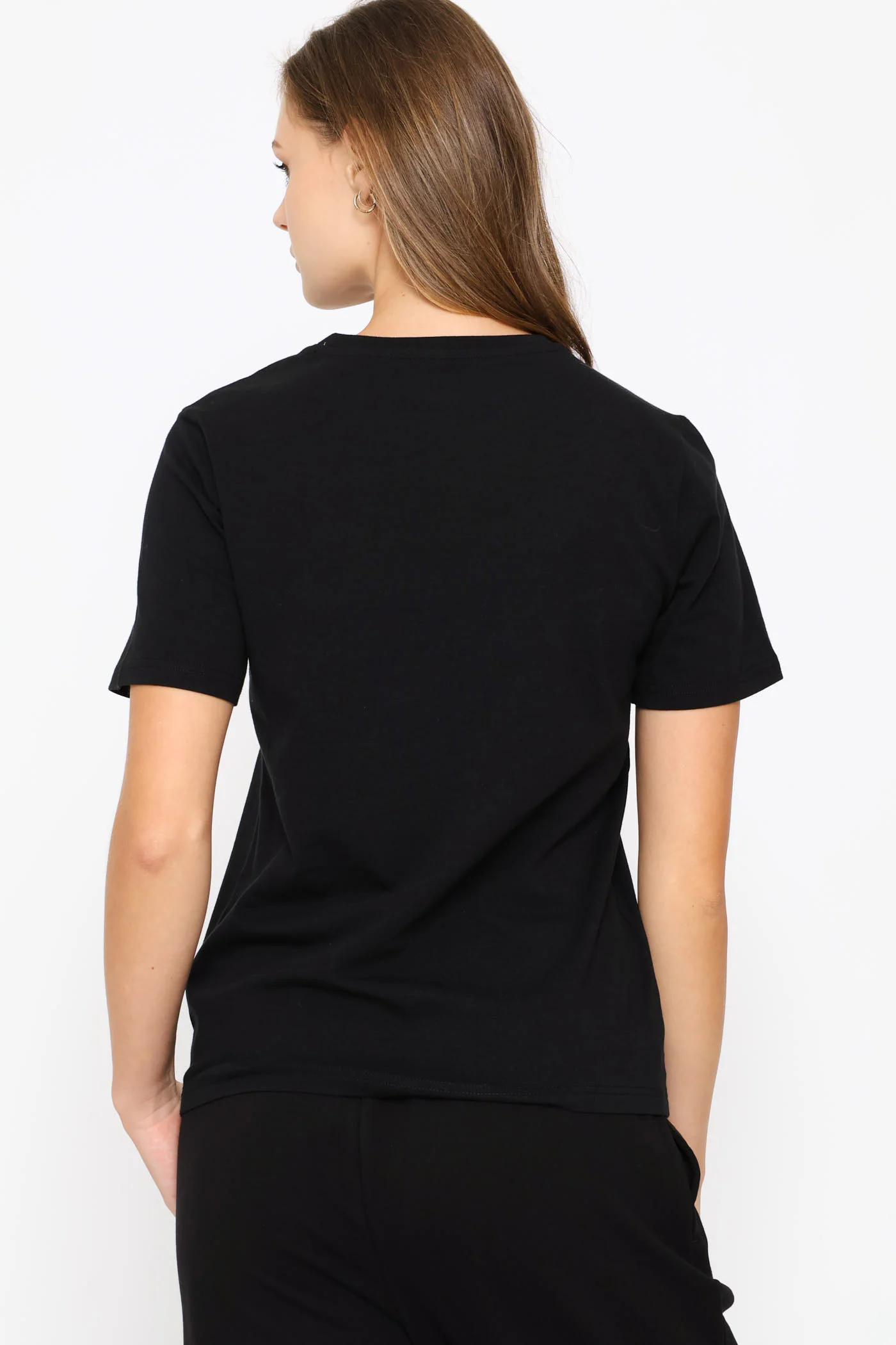 Quinn Embroidered T-Shirt - Black - Image 4