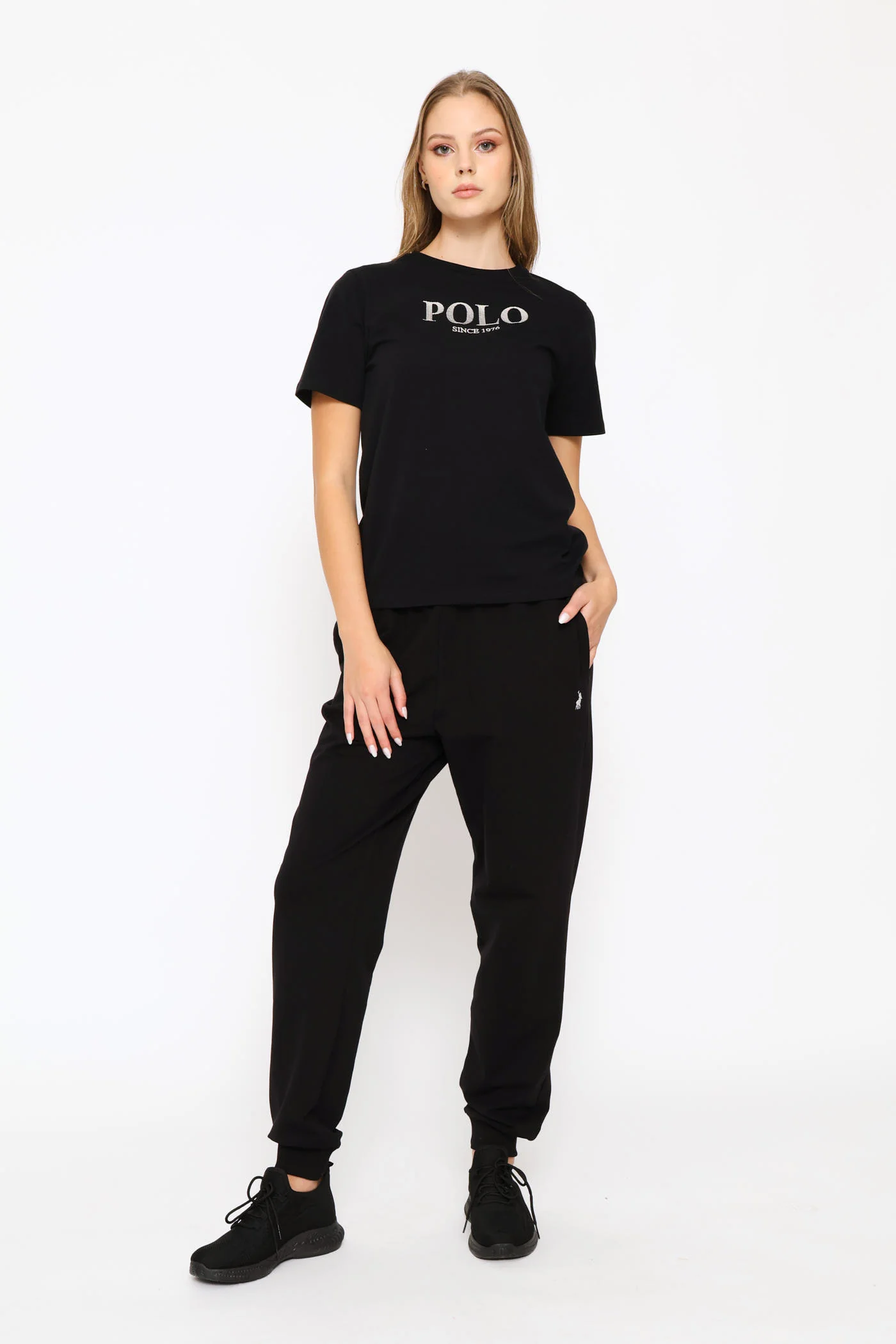 Quinn Embroidered T-Shirt - Black - Image 6