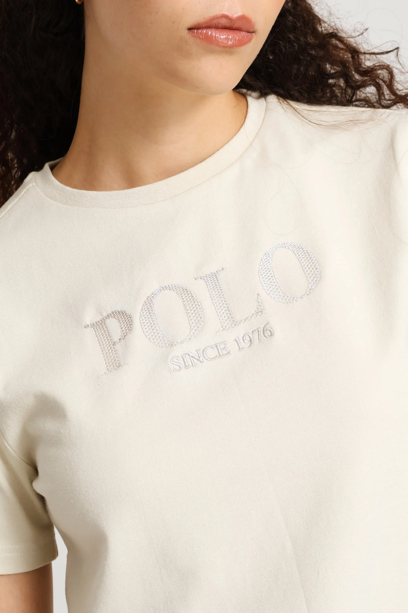 Quinn Embroidery T-Shirt - Bronze - Image 2