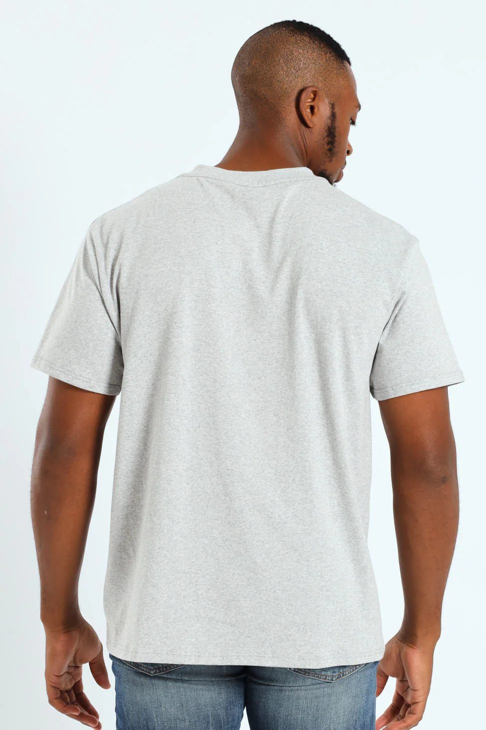 Race Flag Printed Tee - Grey Melange - Image 3