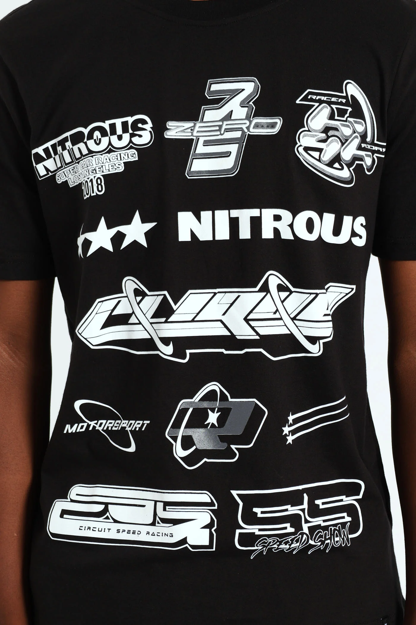 Racer Front & Back Tee - Black - Image 4