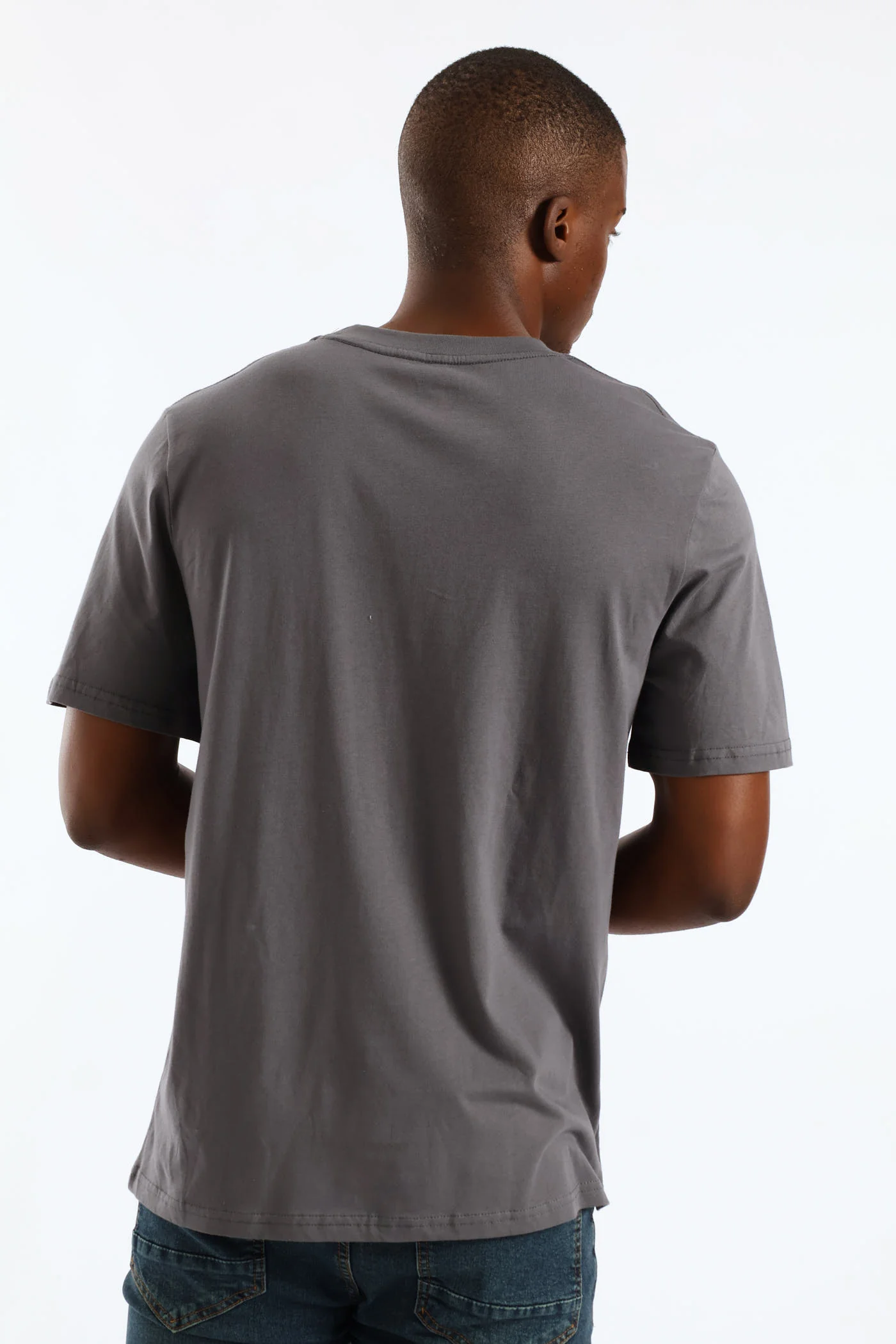 Racer Front Print Tee - Grey - Image 2