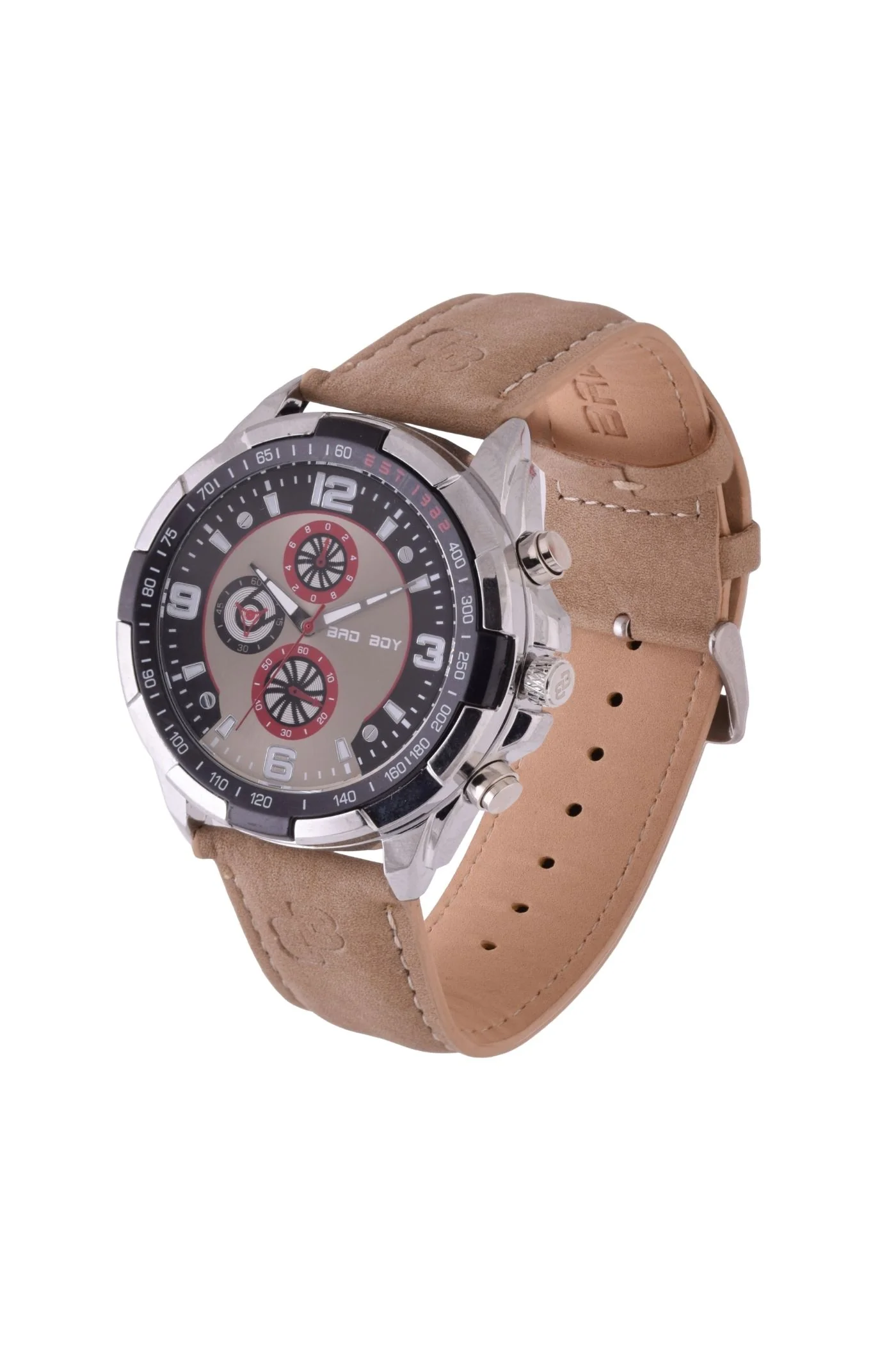 Racer Leatherette Watch - Tan - Image 2
