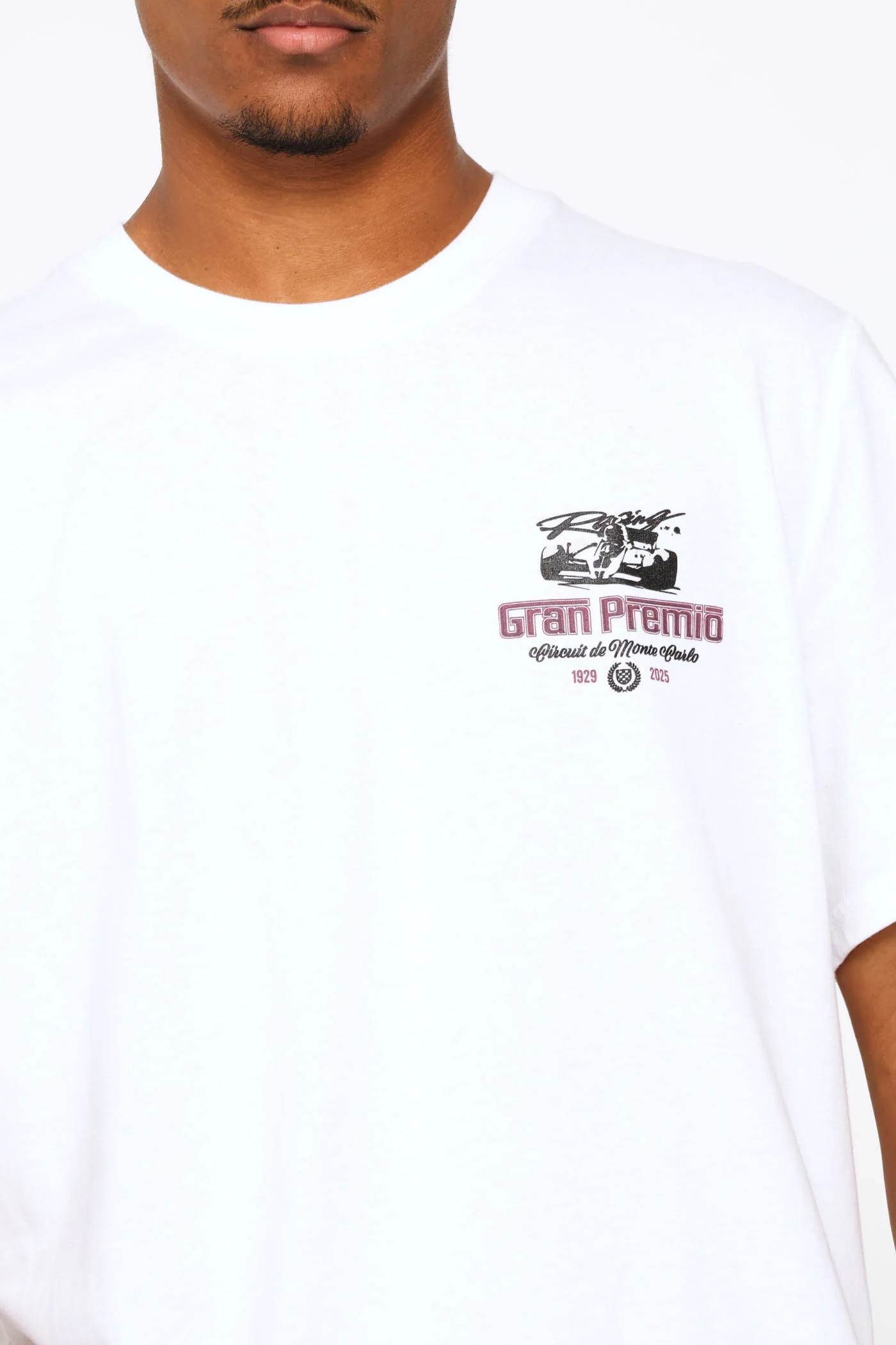 Racing Car Front & Back Print Tee - White - Image 3