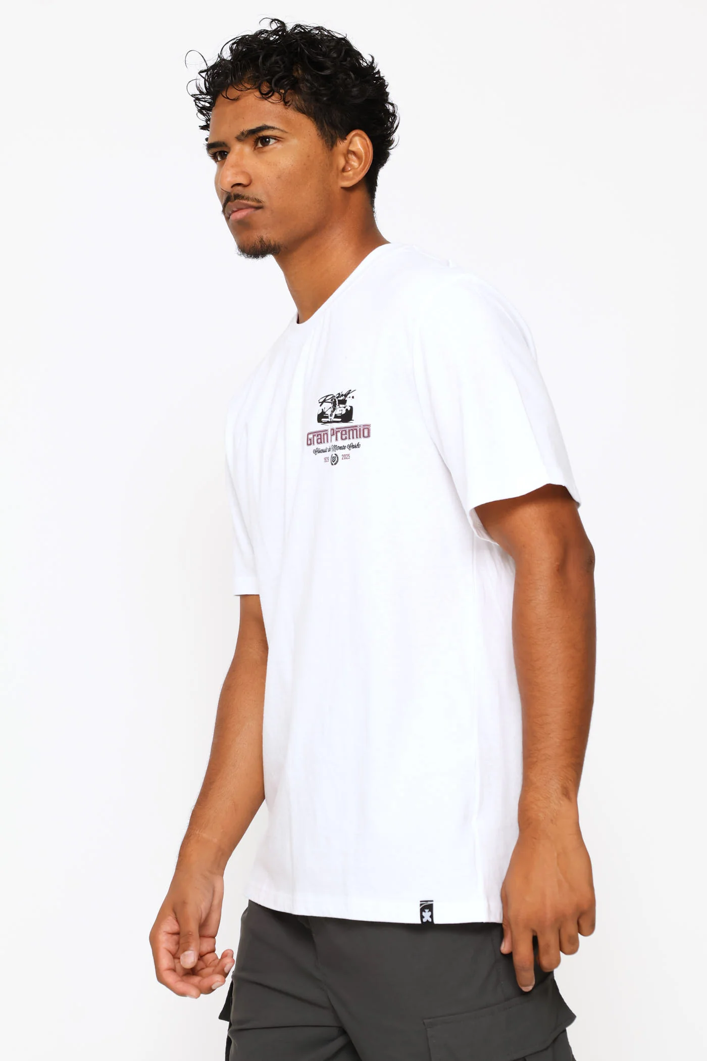 Racing Car Front & Back Print Tee - White - Image 5