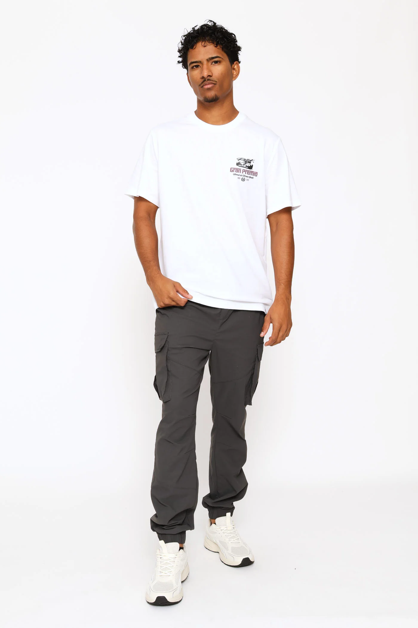 Racing Car Front & Back Print Tee - White - Image 6