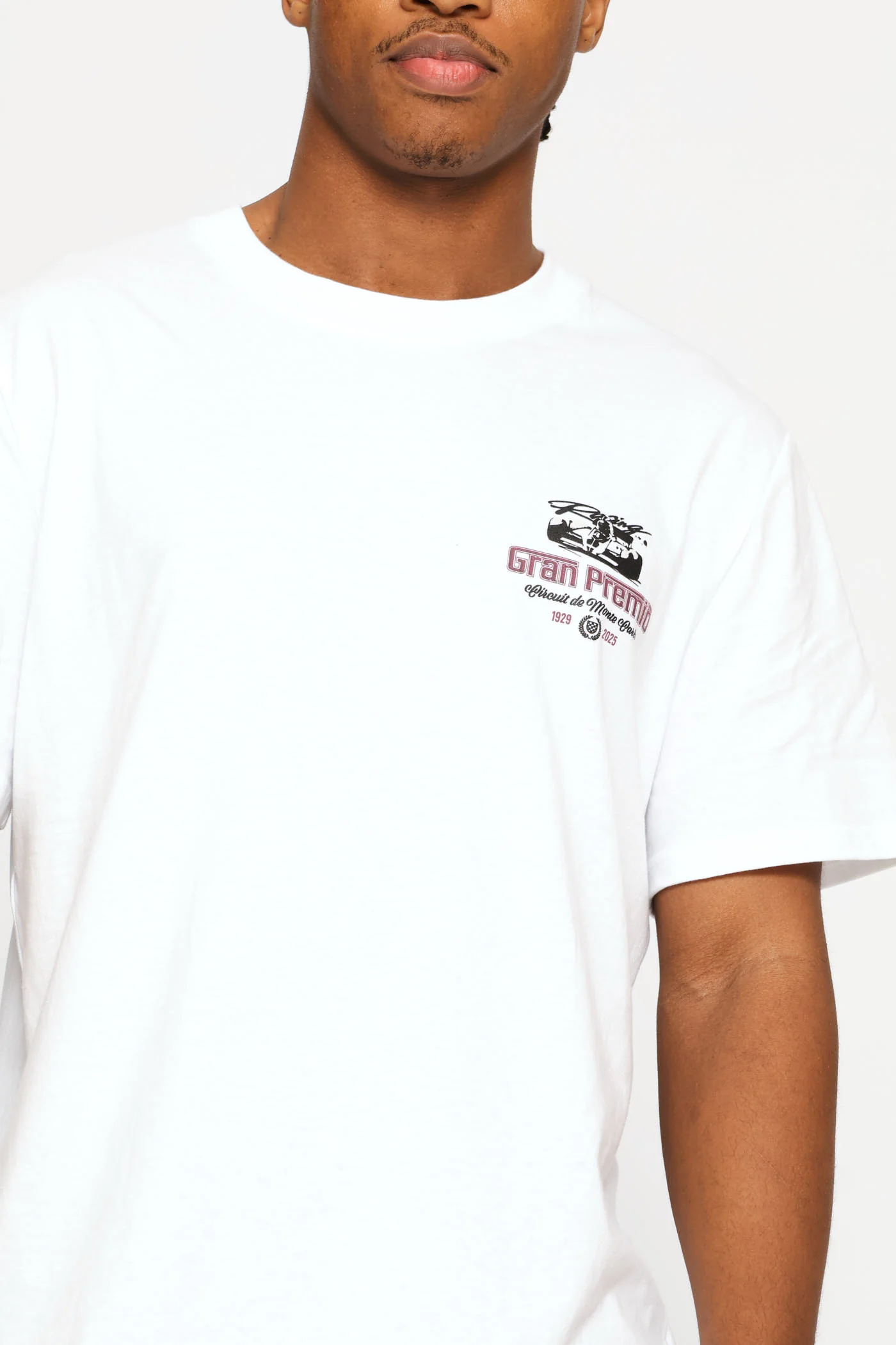 Racing Car Front & Back Print Tee - White - Image 8