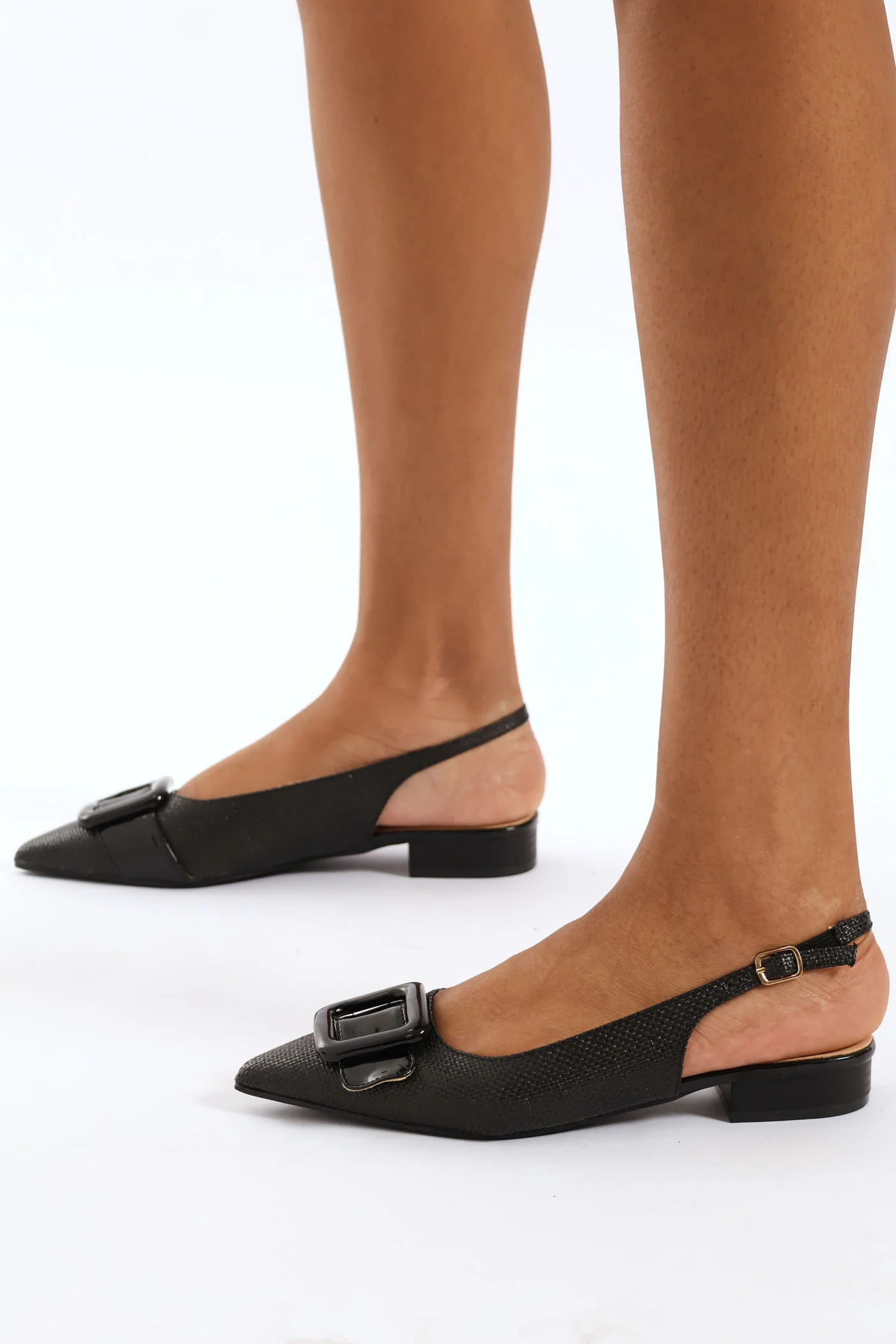 Raffia Slingback - Black - Image 2