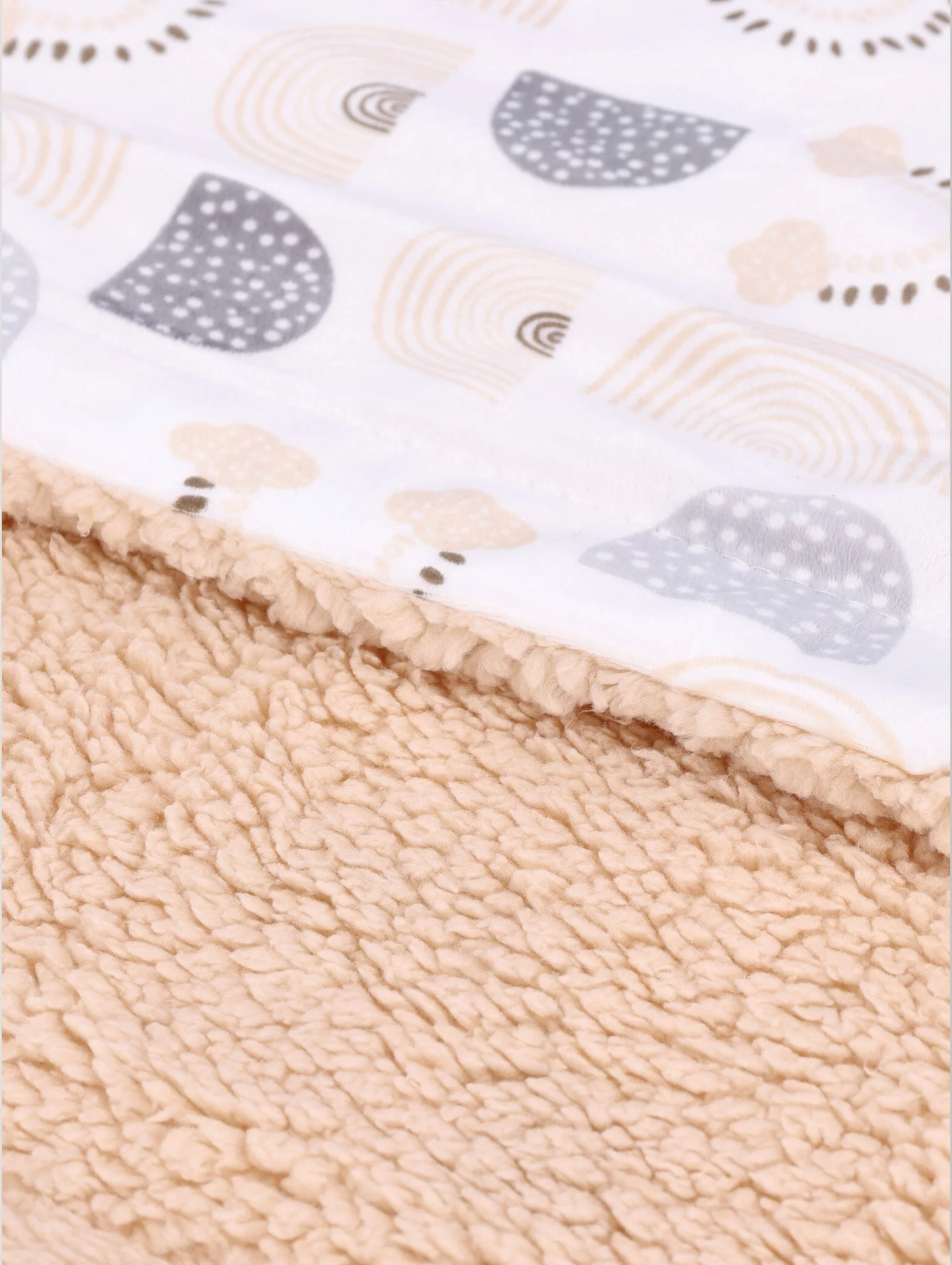 Baby Rainbow Sherpa Blanket - Natural - Image 2