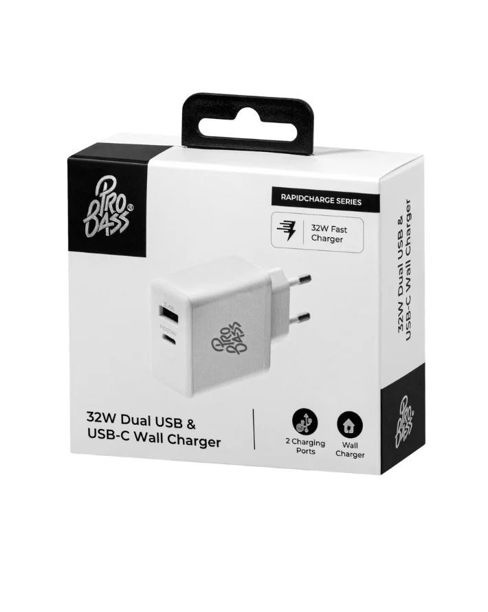 Rapid Charge Series 32w Dual USB and Type-C Wall Charger - Image 3
