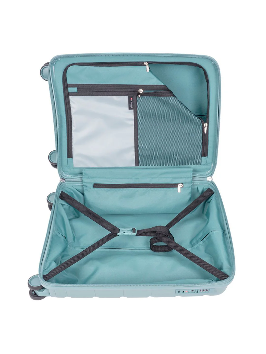 Rapido Trolley Case With TSA Lock - Teal Blue - Image 4