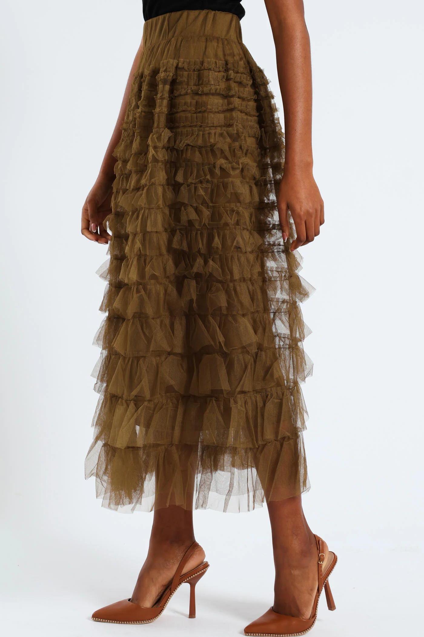 Rara Midi Skirt - Olive - Image 2