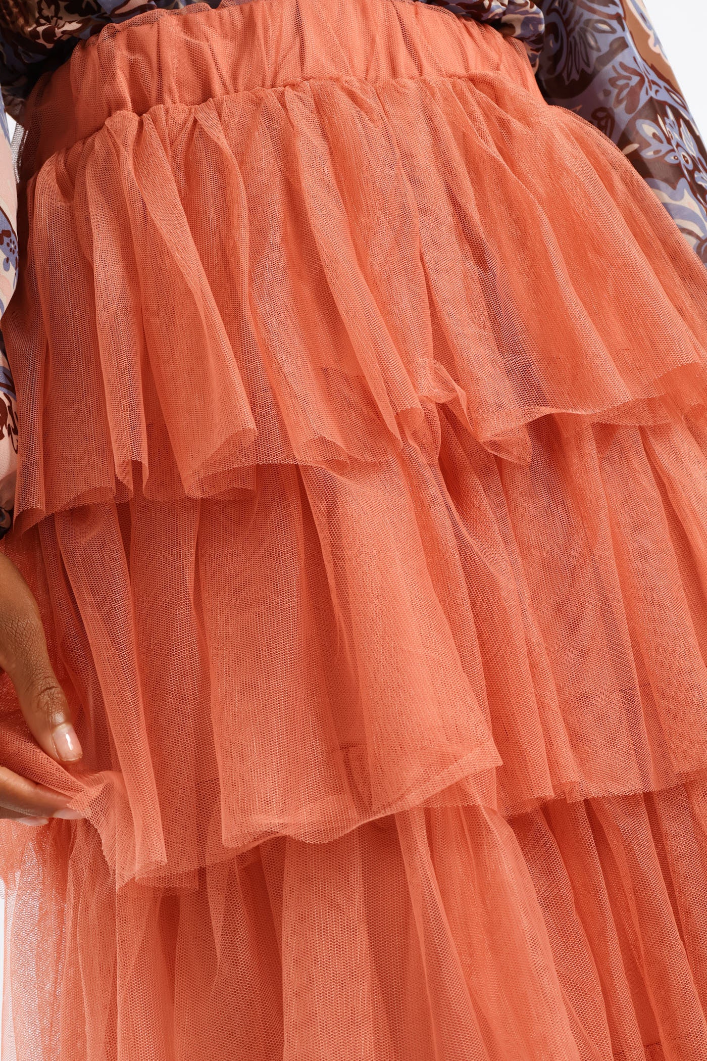 Rara Tiered Midi Skirt - Blush - Image 4