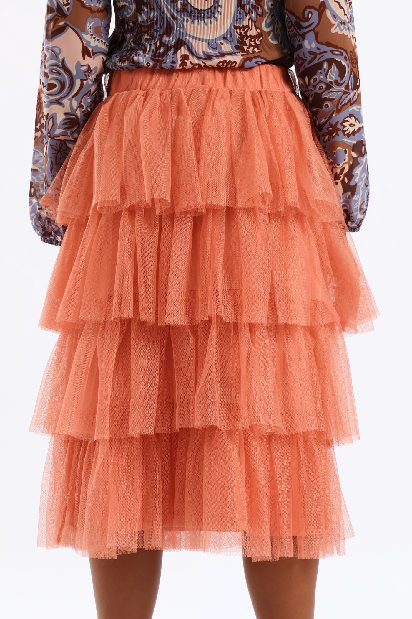 Rara Tiered Midi Skirt - Blush - Image 6