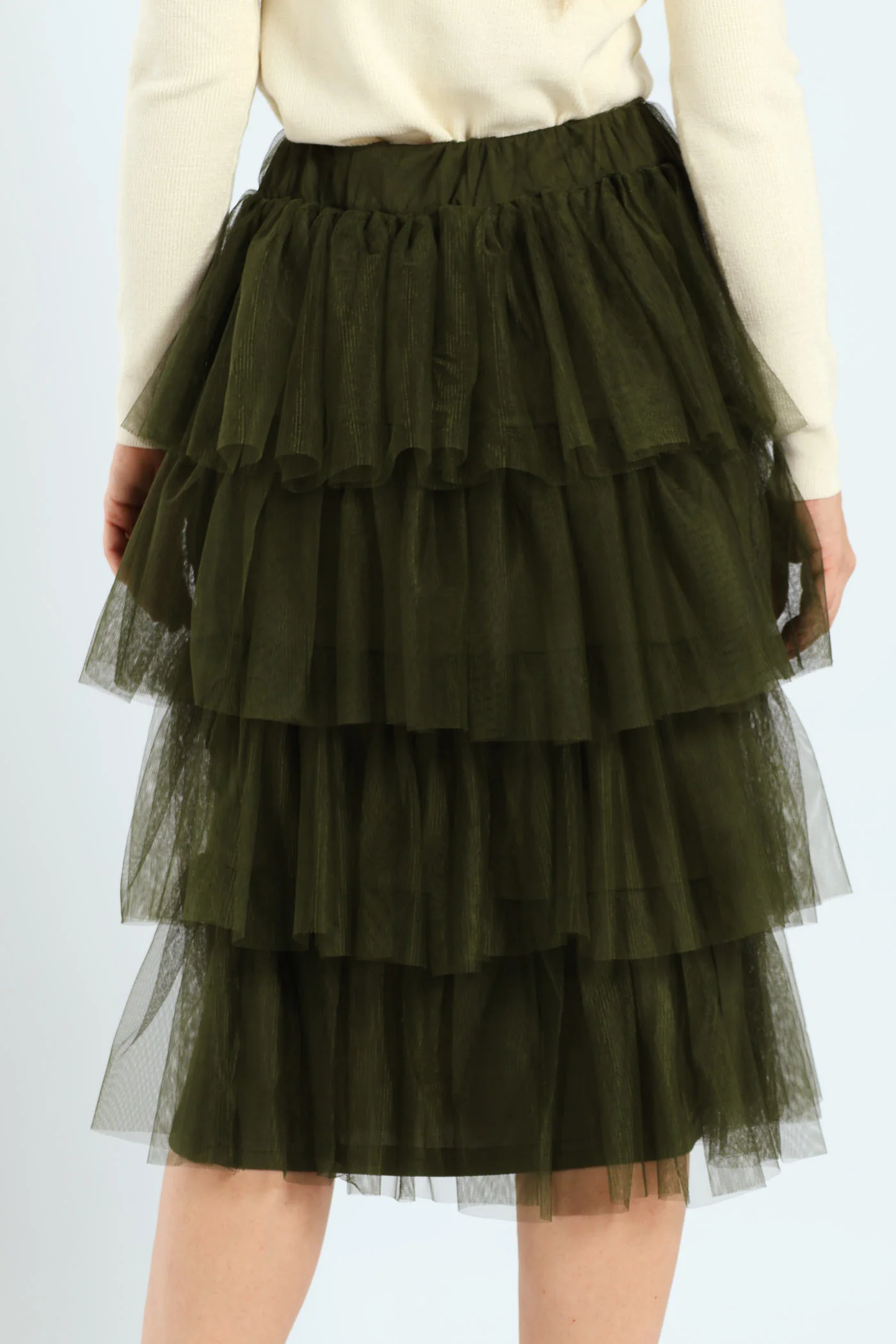 Rara Tiered Midi Skirt - Fatigue - Image 3
