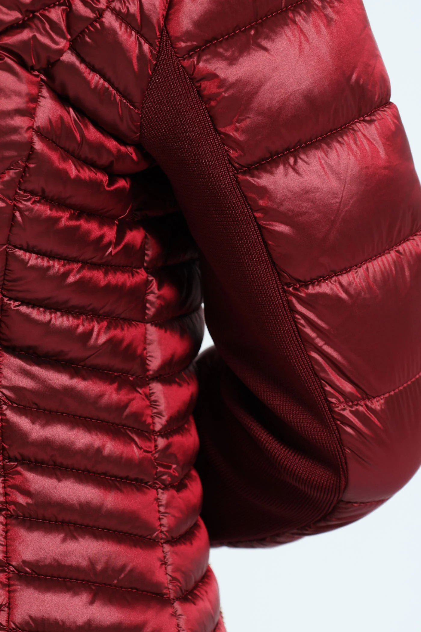 Ravilla Cropped Puffer Jacket - Burgundy - Image 6