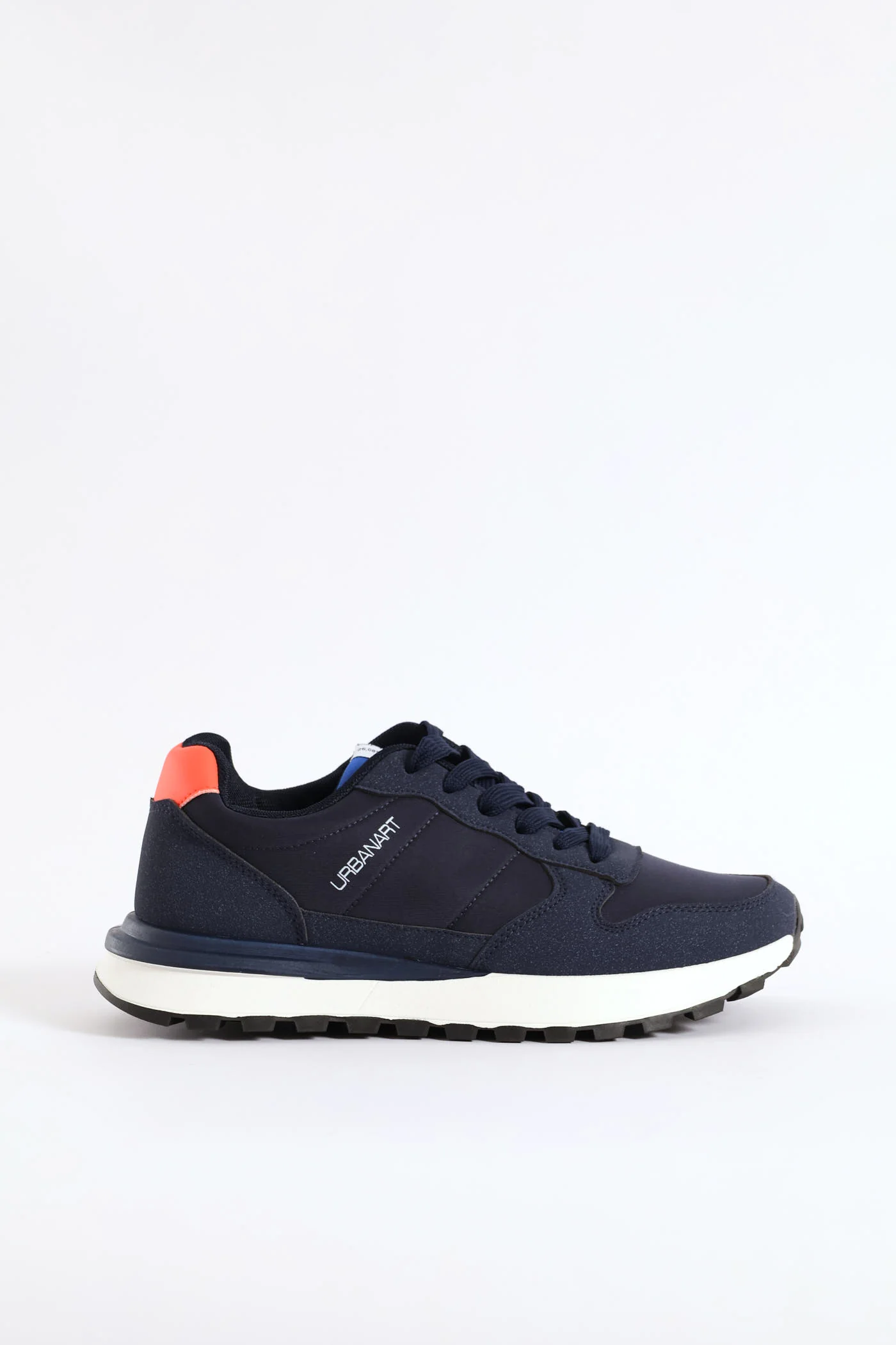 Ray 1 Nylon Suede Retro Trainer - Navy - Image 3
