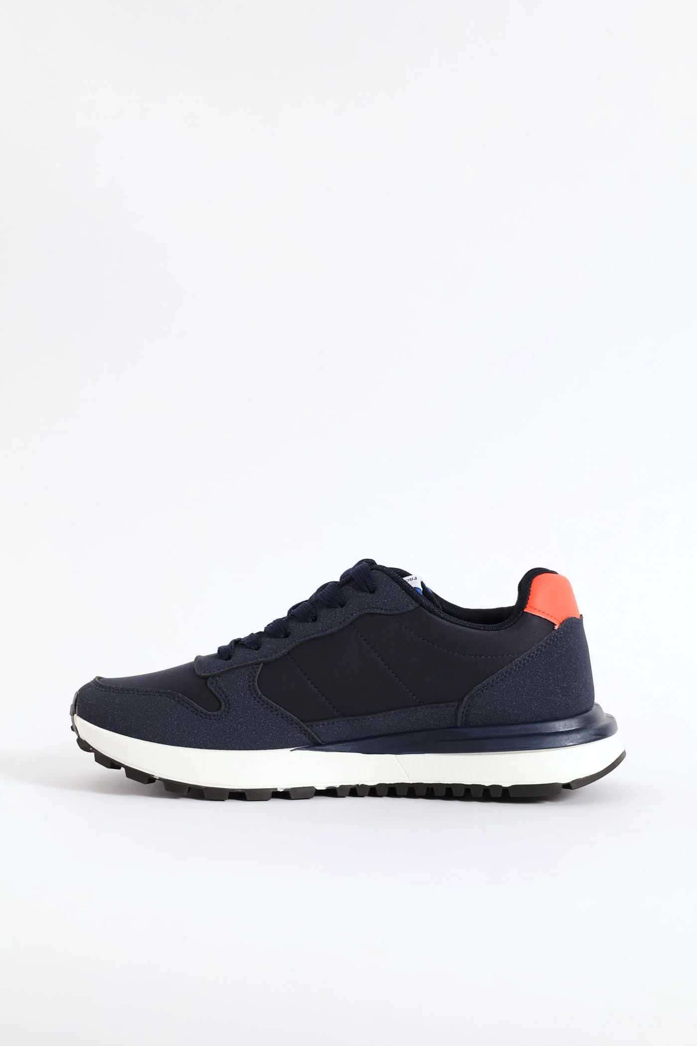 Ray 1 Nylon Suede Retro Trainer - Navy - Image 4