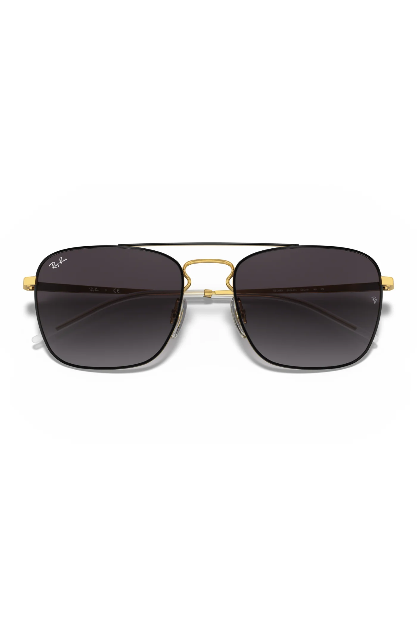 Gold Frame Sunglasses - Black - Image 5