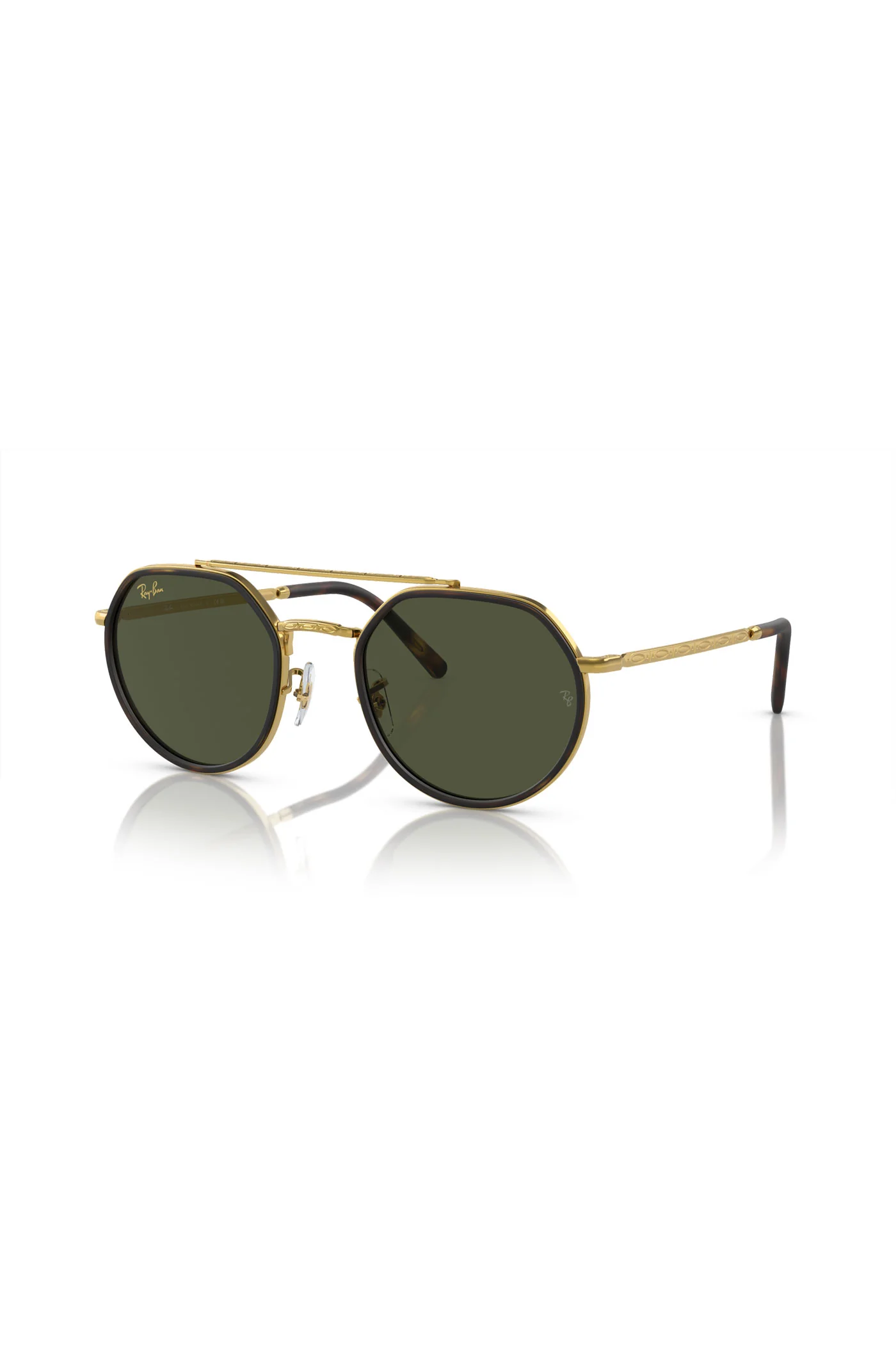 Gold Frame Green Lenses Sunglasses - Image 2