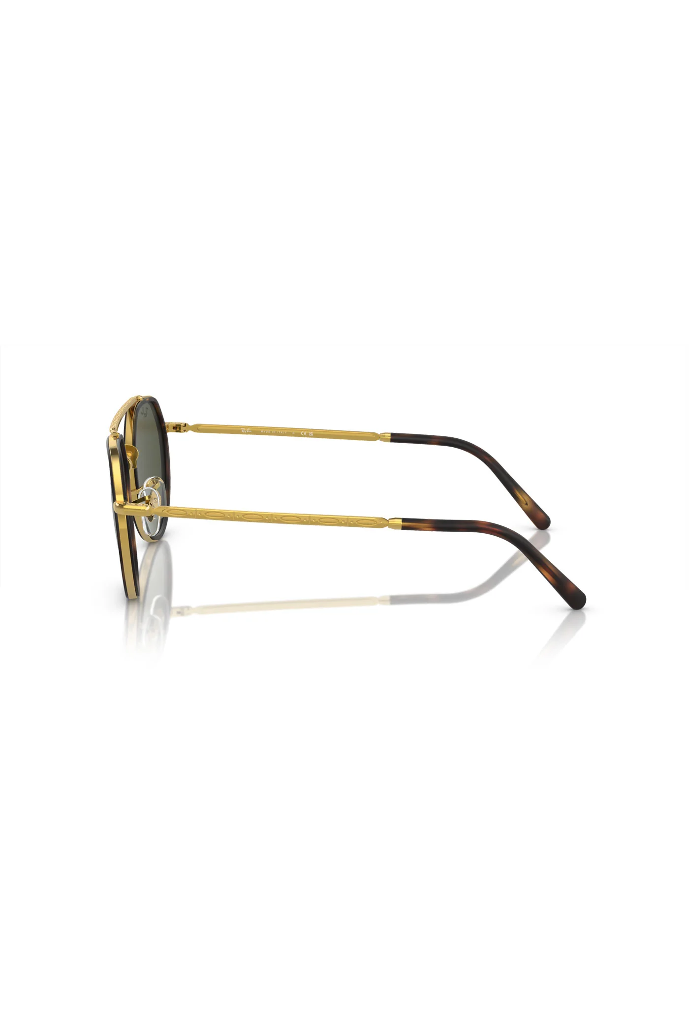 Gold Frame Green Lenses Sunglasses - Image 3