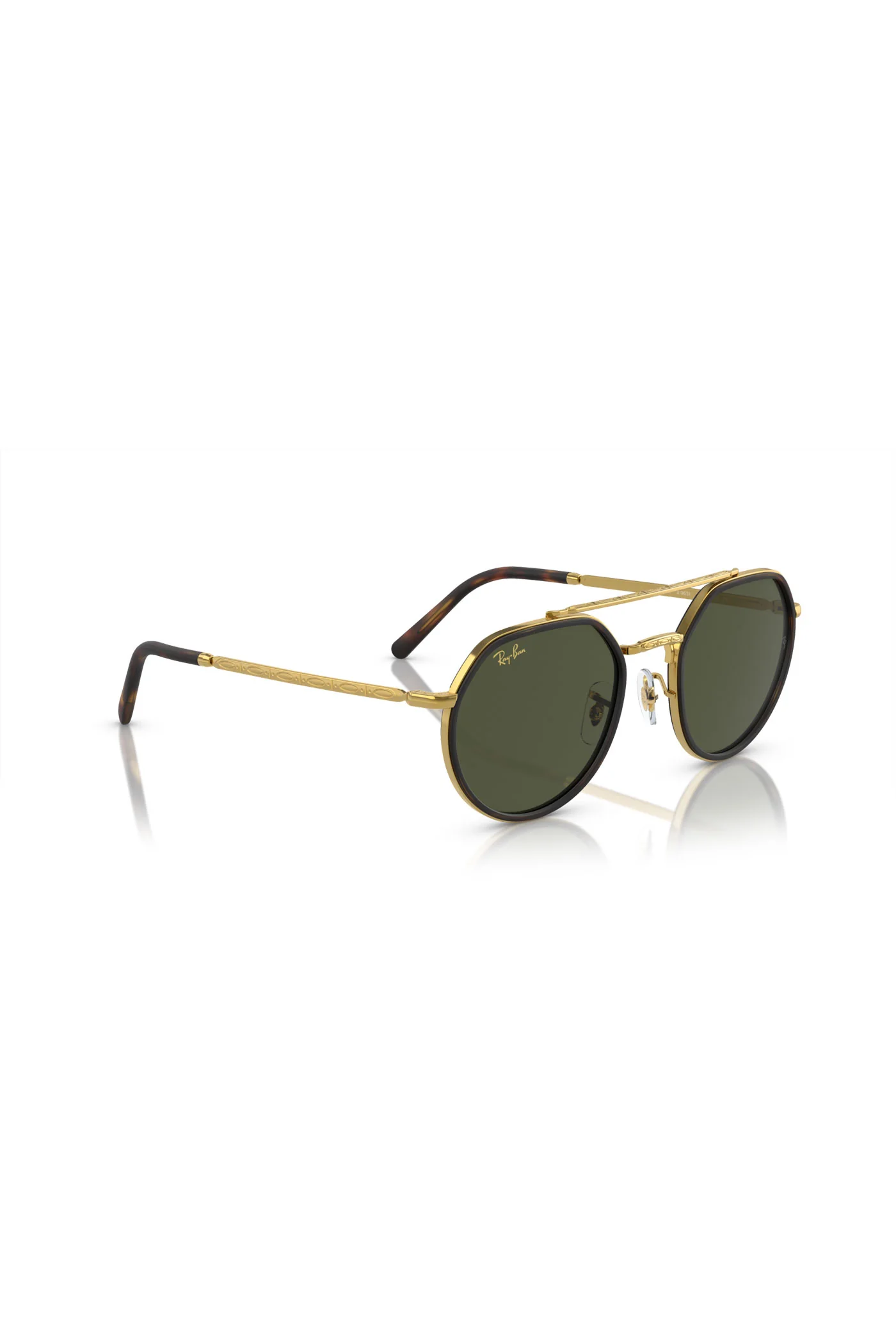 Gold Frame Green Lenses Sunglasses - Image 4