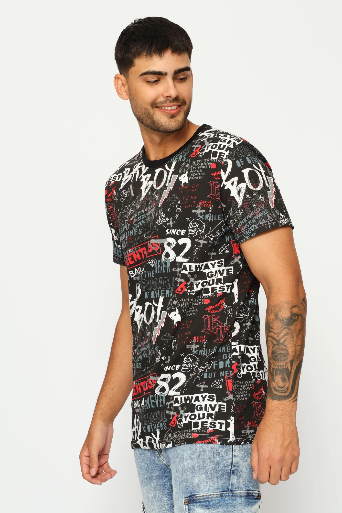 Reactive Rotatry Tee - Black/Red - Image 2