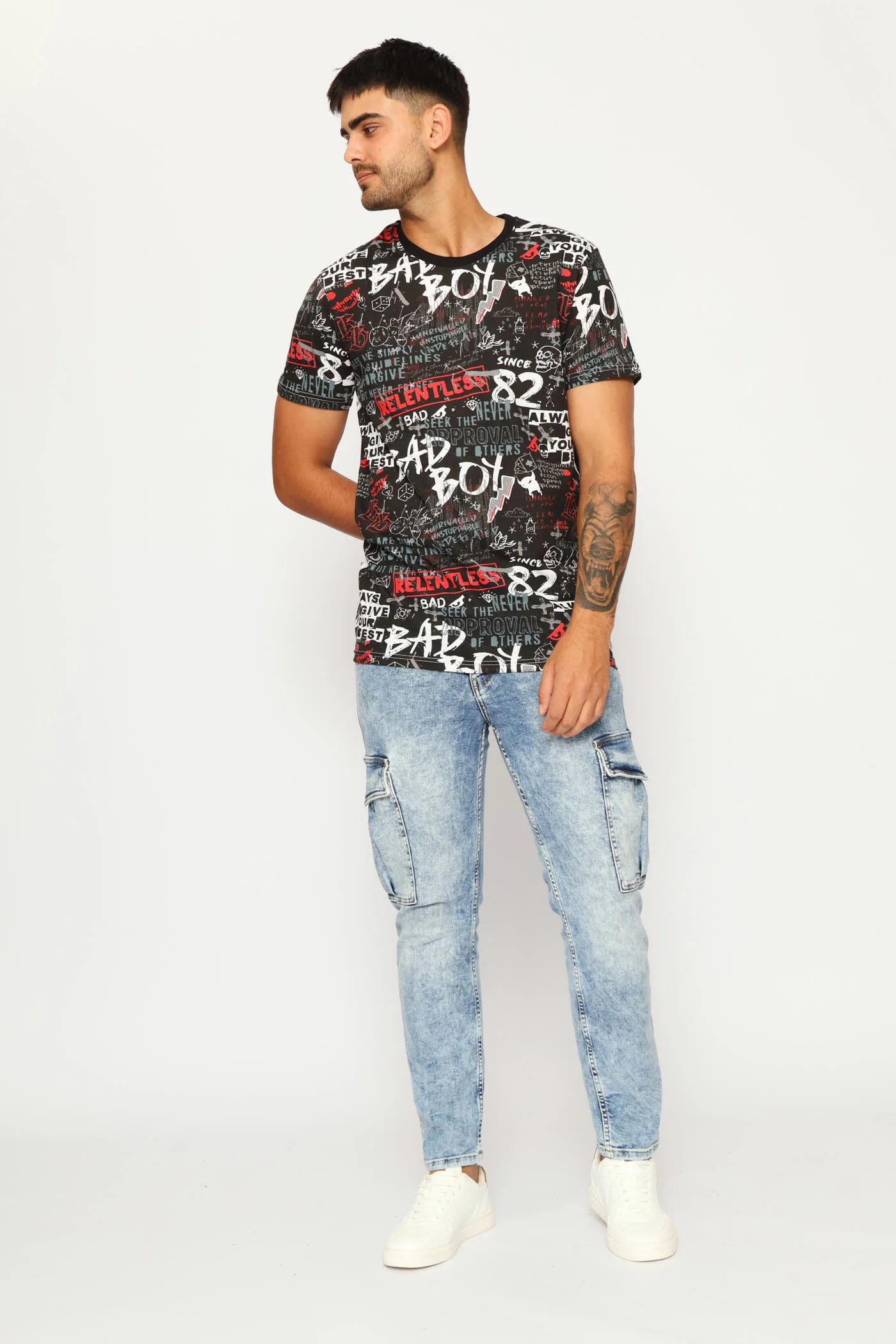 Reactive Rotatry Tee - Black/Red - Image 4