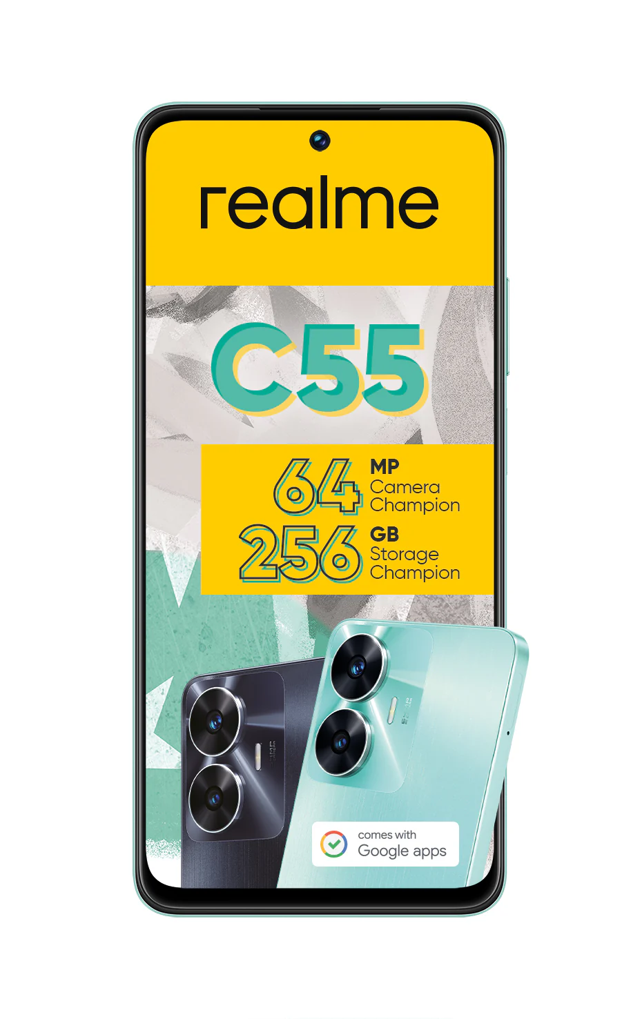 C55 Dual Sim Cellphone - Black - Image 3