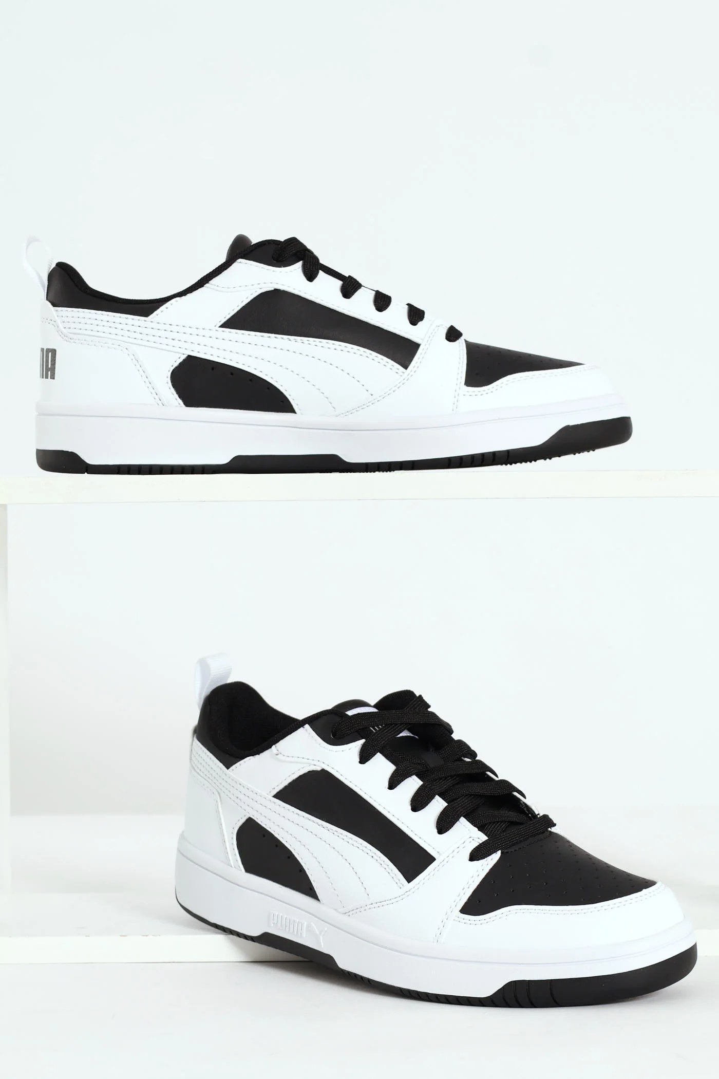 Rebound V6 Low Court Sneaker - Black/White - Image 3