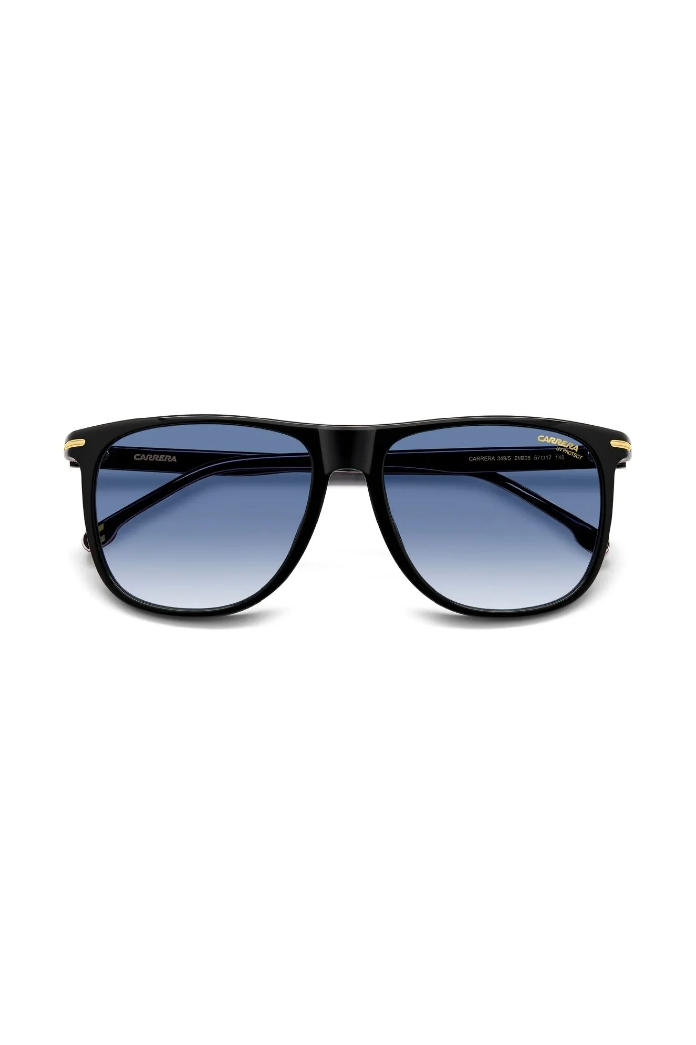 Rectangle Black Gold Frame Blue Lens - None - Image 3