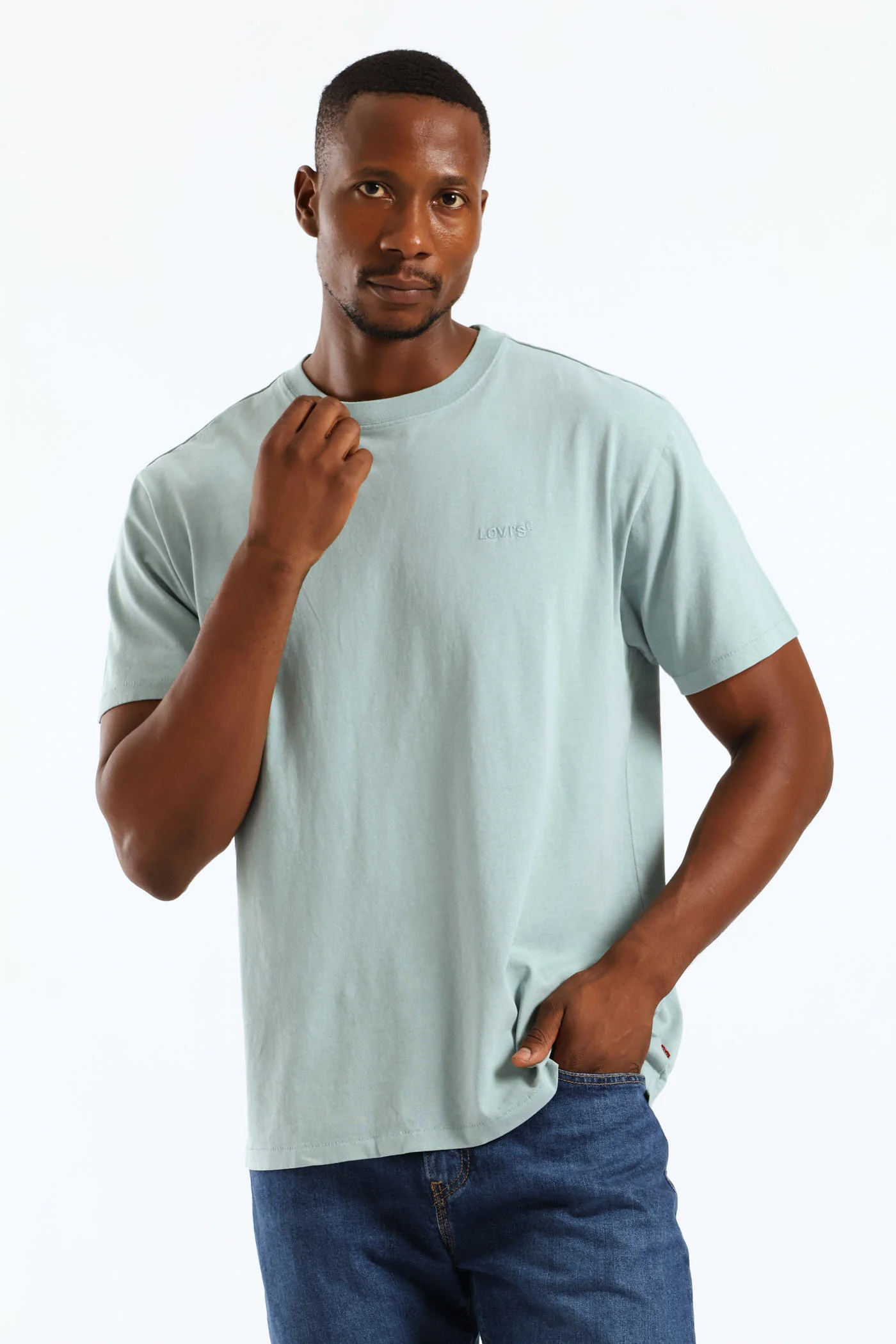Red Tab Vintage Tee - Blue - Image 2