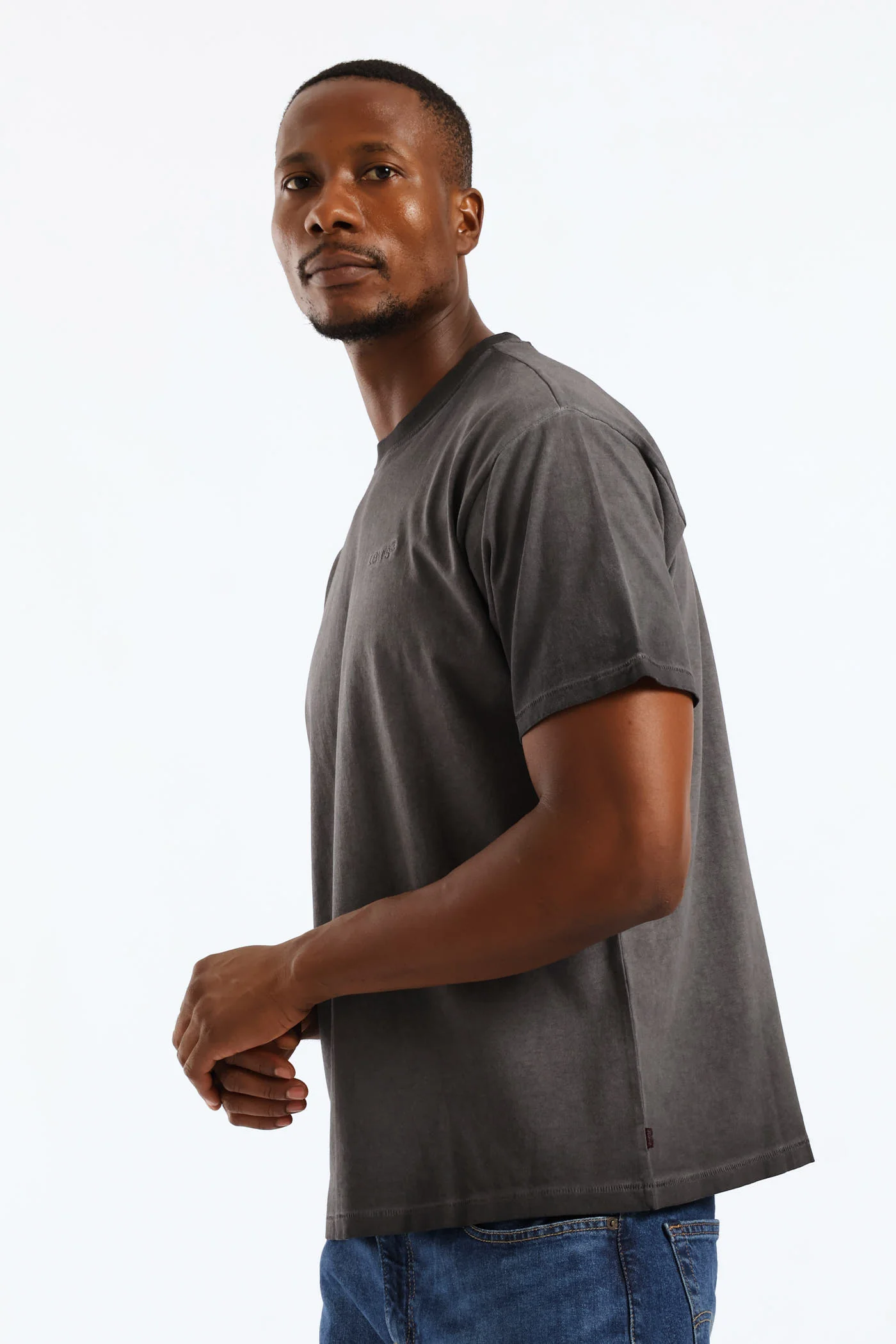 Red Tab Vintage Tee - Grey - Image 4