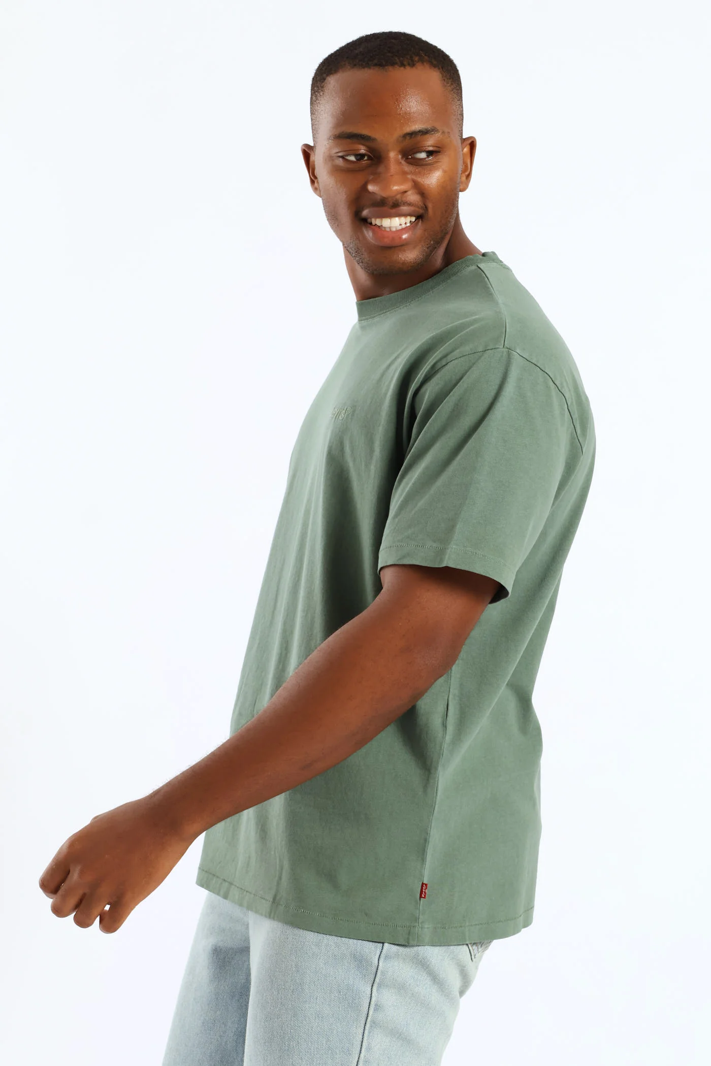 Red Tab Vintage Tee - Olive - Image 3