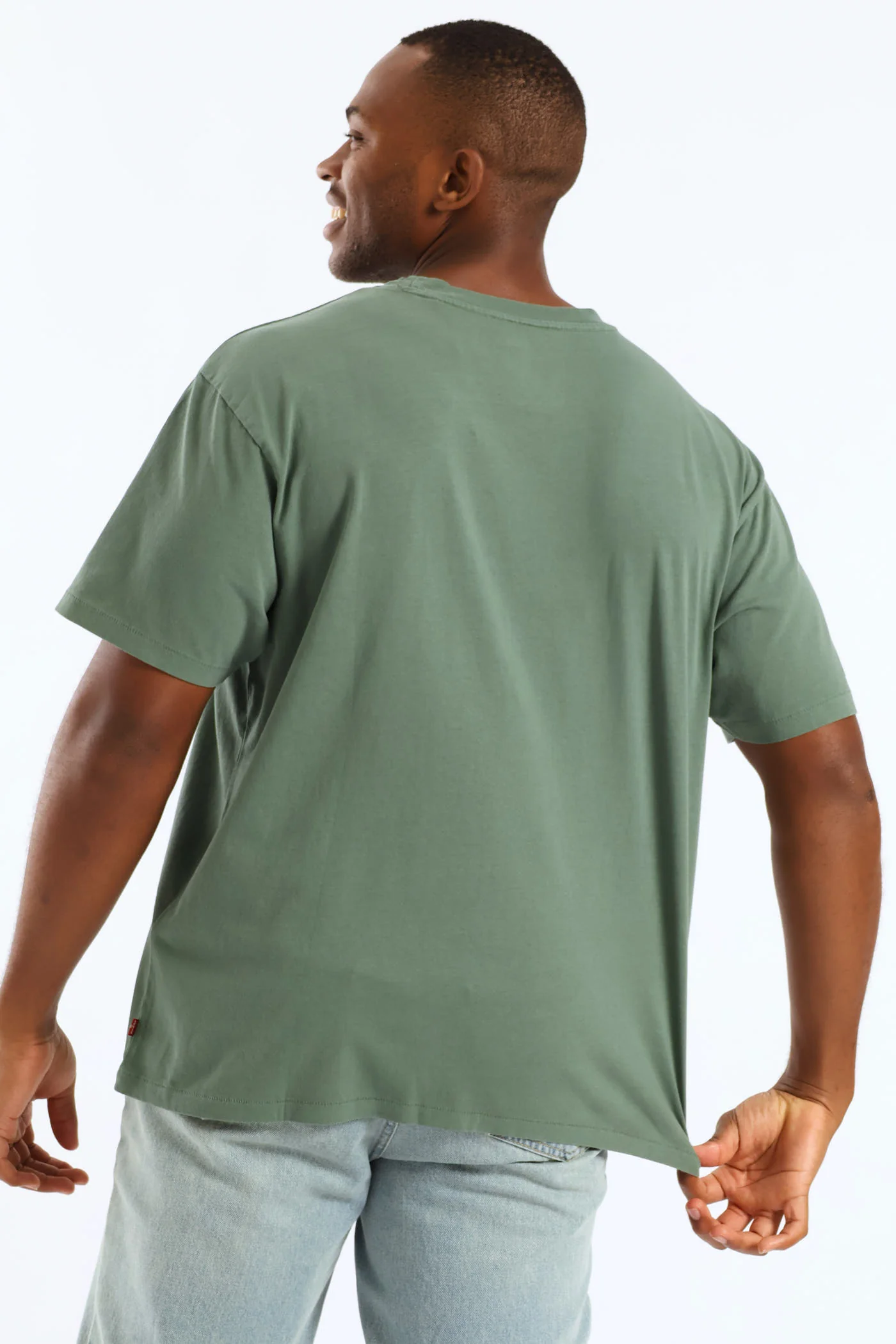 Red Tab Vintage Tee - Olive - Image 4