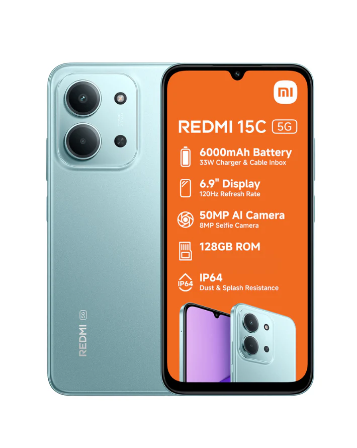 Redmi 15C 4GB + 128GB 5G Dual Sim Cellphone - Green - Image 3